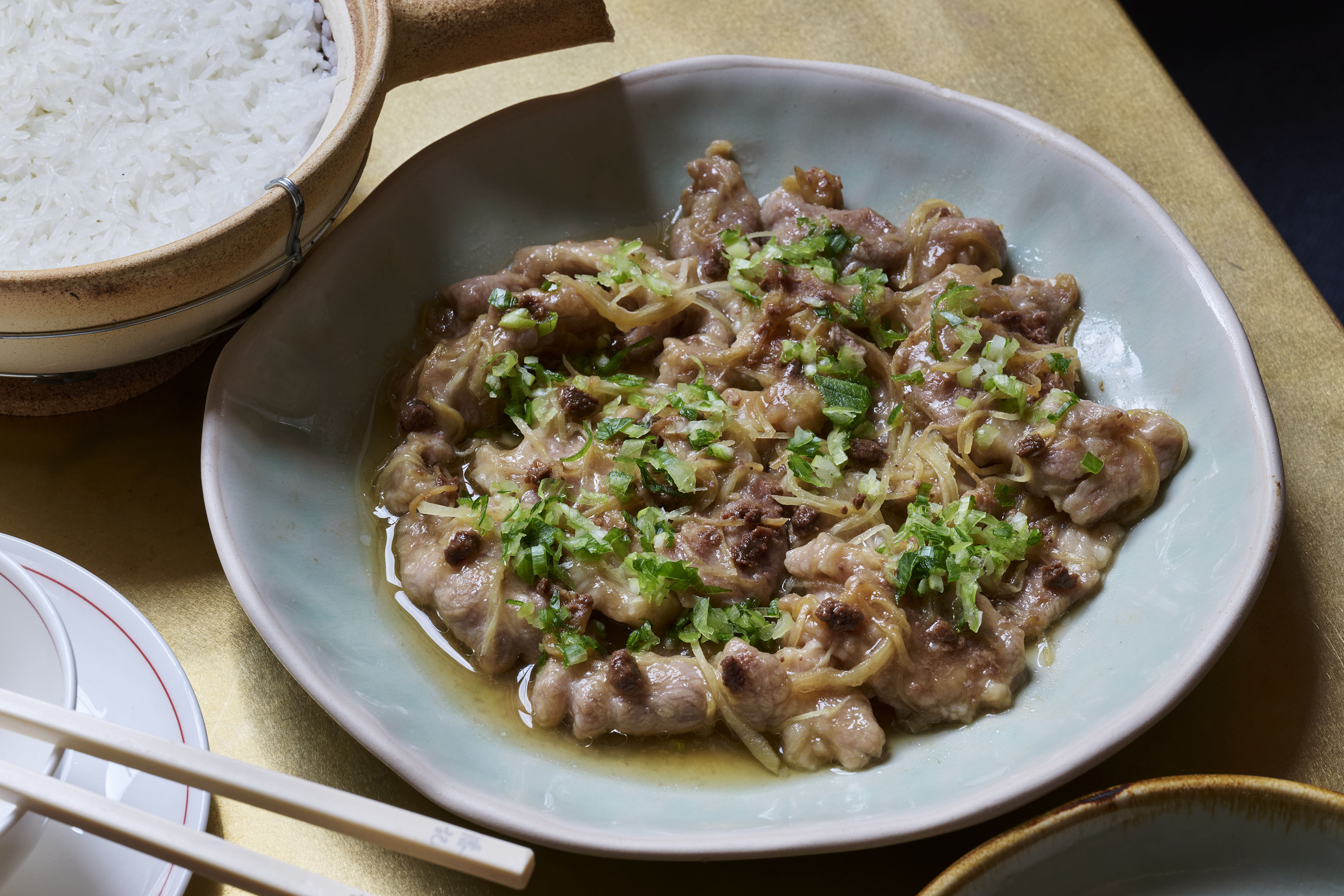 Steamed pork belly with shrimp paste is one of Poon’s favourite dishes, and is on the menu at Poon’s at Somerset House. Photo: Joe Woodhouse