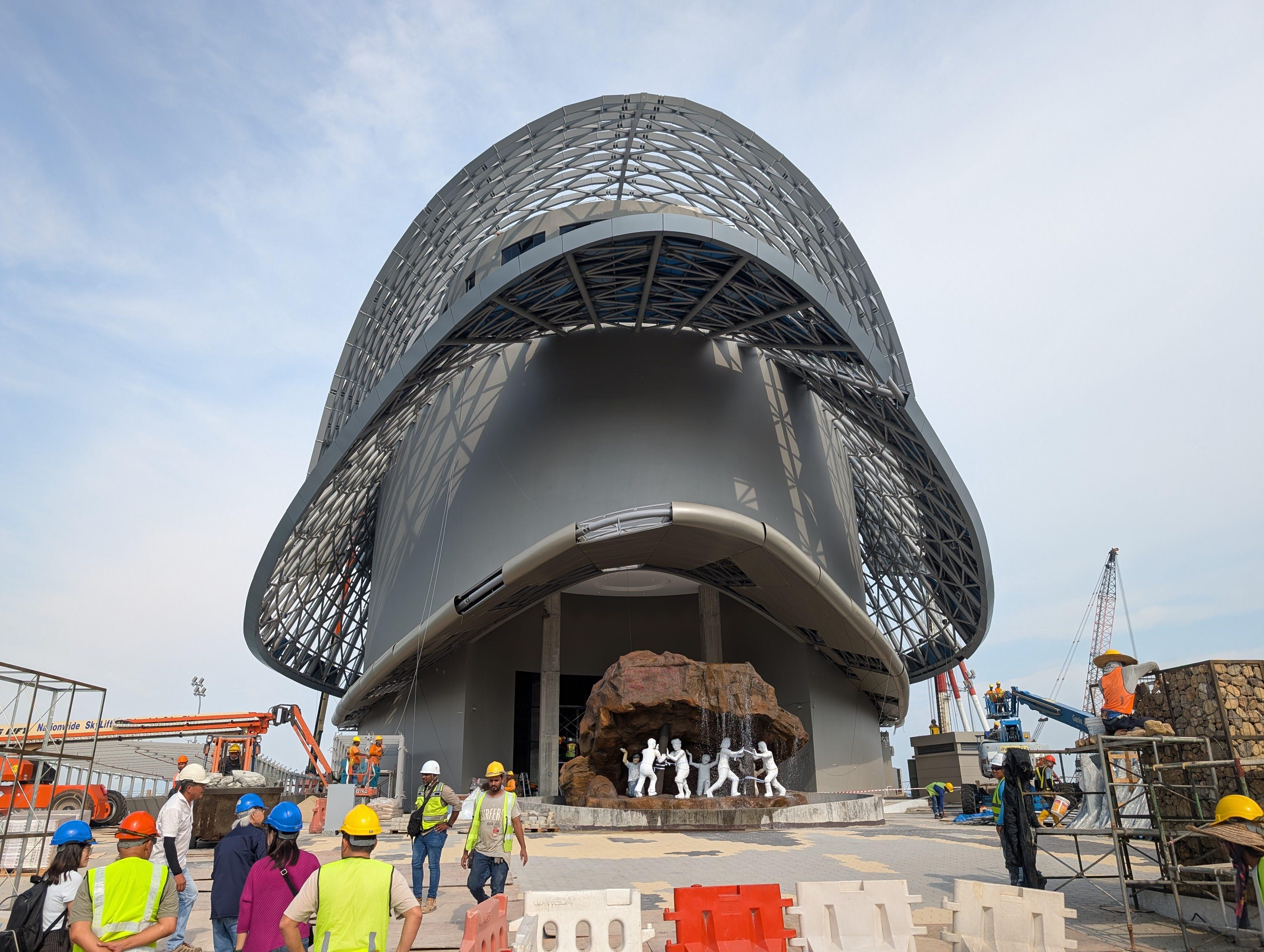 Construction workers at the Lin Xiang Xiong Art Gallery. The museum, dedicated to “Art for Peace”, is set to open in George Town, the capital of the Malaysian state of Penang, in December. Photo: Lisa Cam