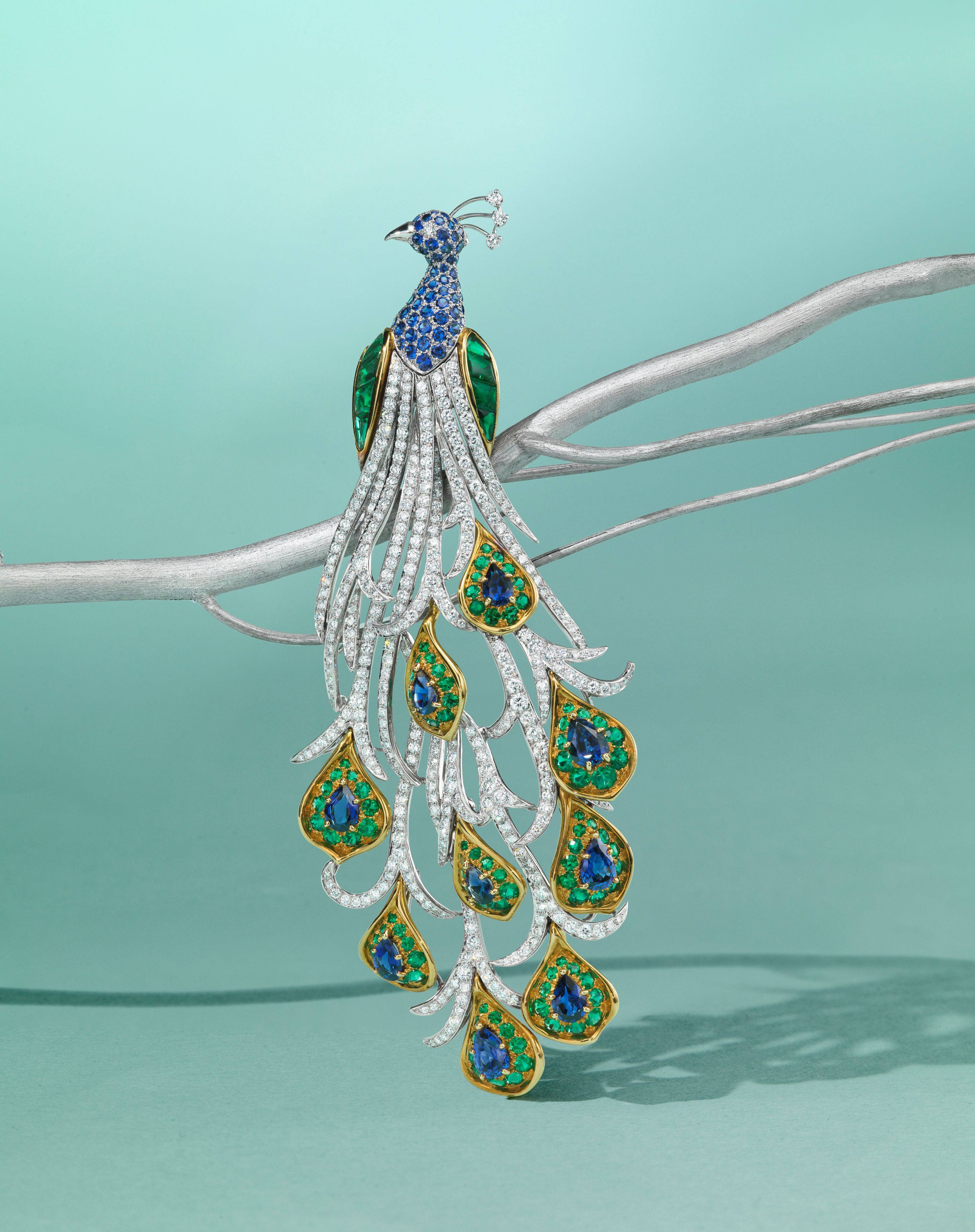 Harry Winston Peacock Brooch. Photo: Christie’s