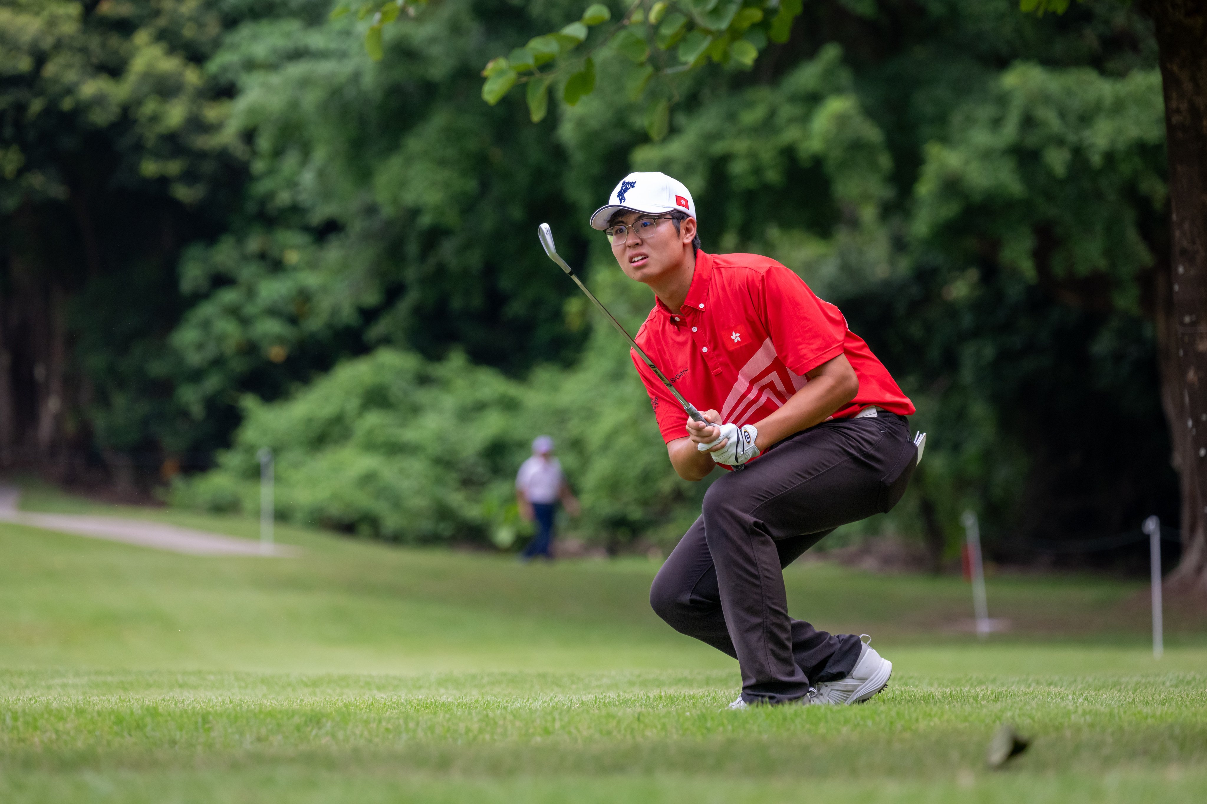 Hong Kong’s Jeffrey Shen playing in round one of the Link Hong Kong Open at Fanling last month. Photo: Asian Tour