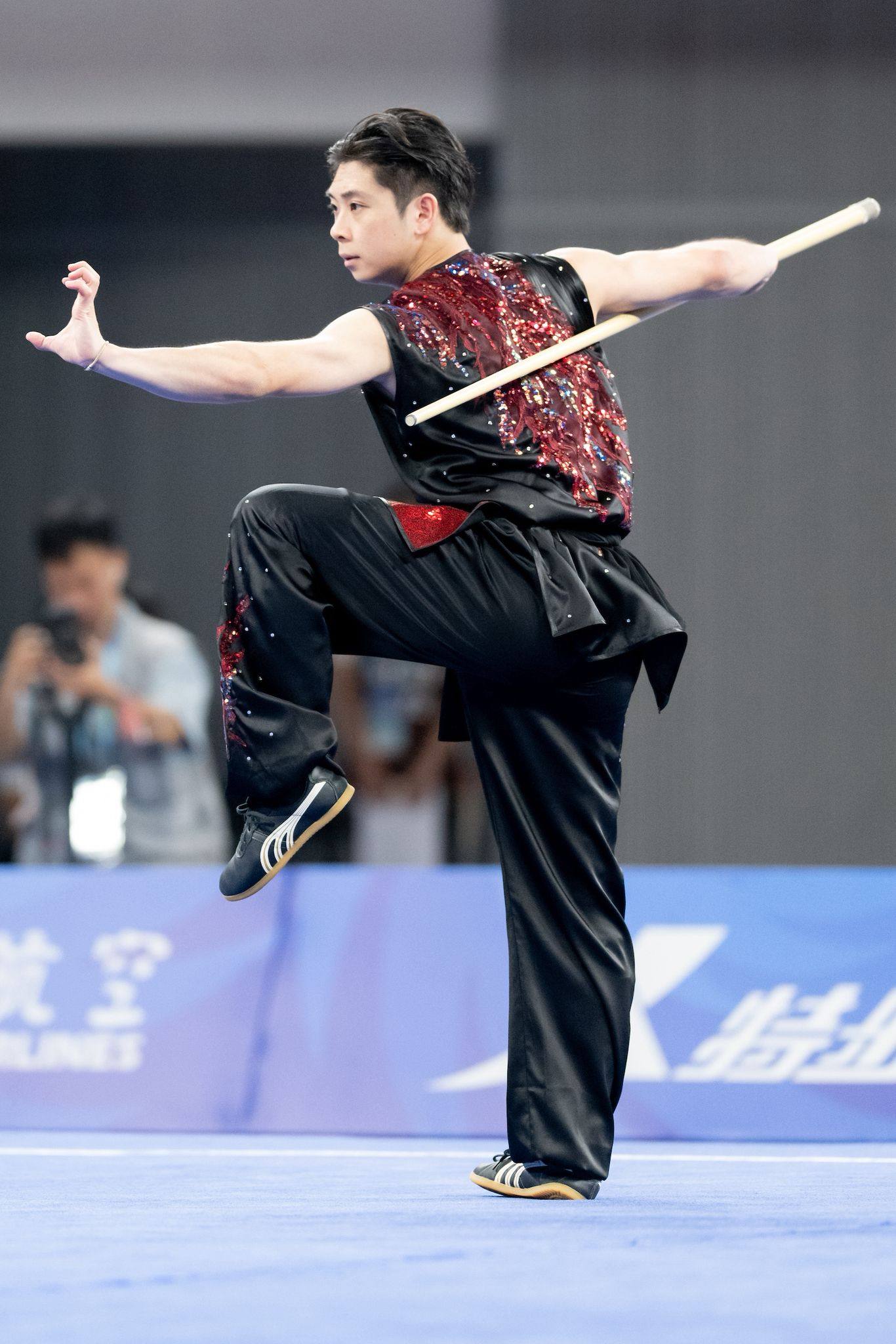 Wushu athlete Lau Chi-lung, a student at Baptist University, took home two gold medals and one silver medal from the World Wushu Championships held this summer in Brasília, Brazil. Photo: Handout