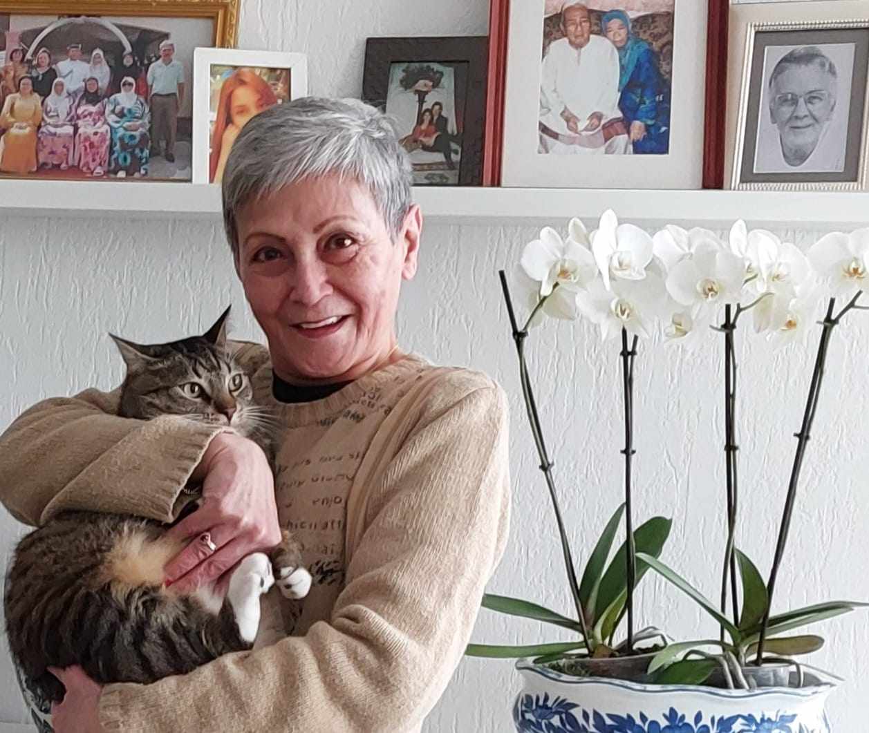 Sari Kartina Abdul Karim at her home in the Netherlands. Photo: Facebook/Sharina Abdul Karim