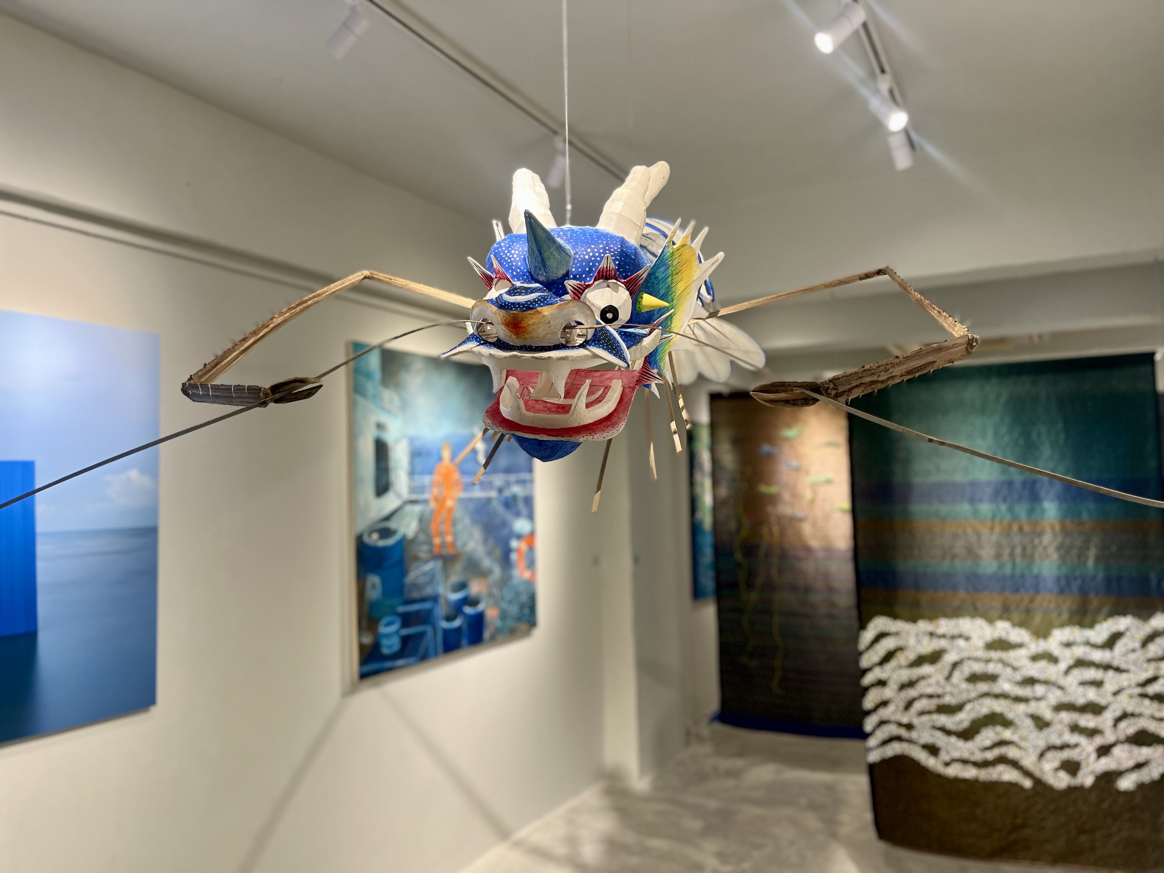 Seafood is a bamboo-and-paper sculpture by Hong Kong artist Louis To Wun featured at the All-Sea: Eight Oceanic Artistic Practices from Southeast Asia and Hong Kong exhibition at Karin Weber Gallery in Hong Kong. Photo: Kylie Knott