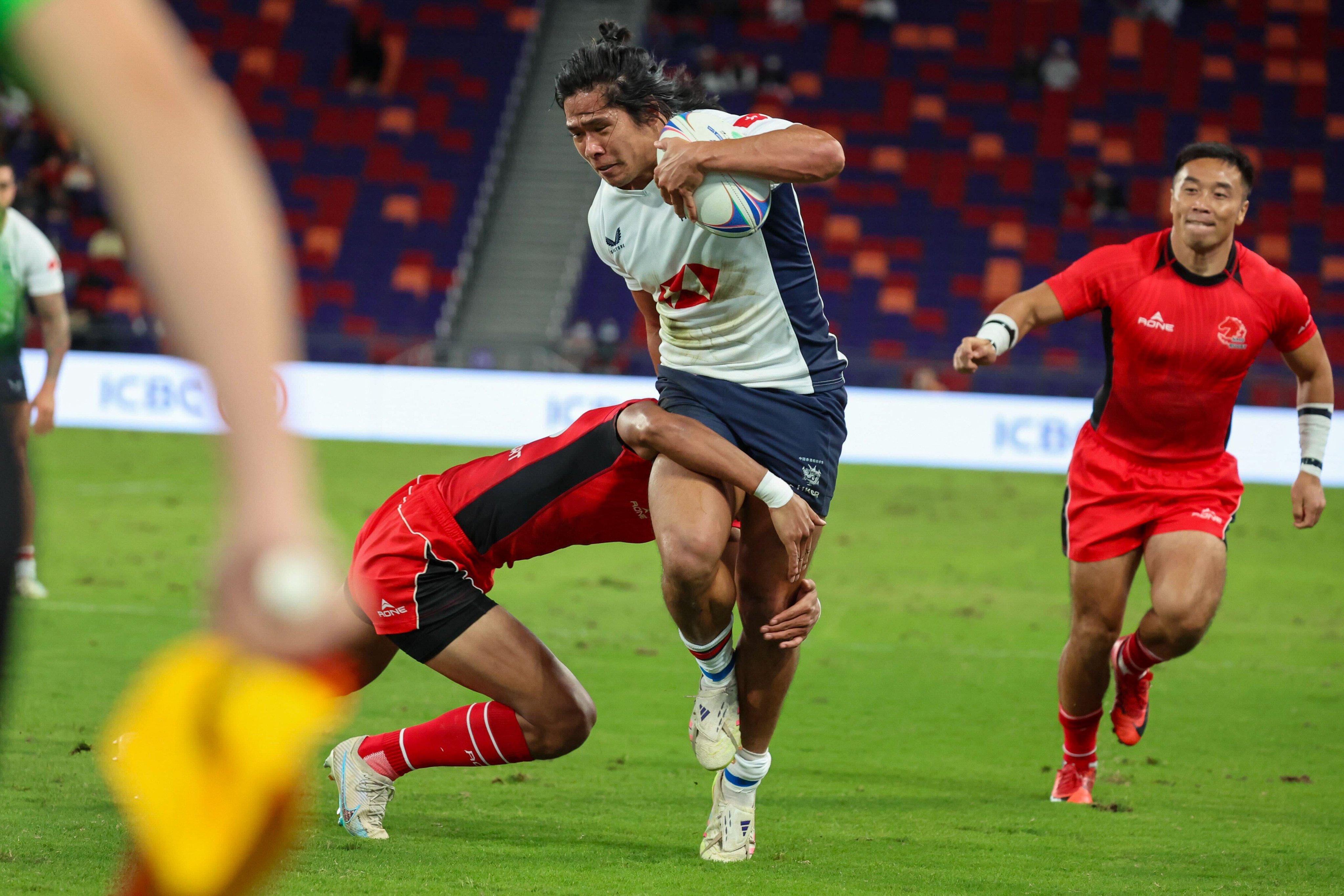 Fong Kit-fung, a standout for Hong Kong, on the charge against Inner Mongolia. Photo: Dickson Lee