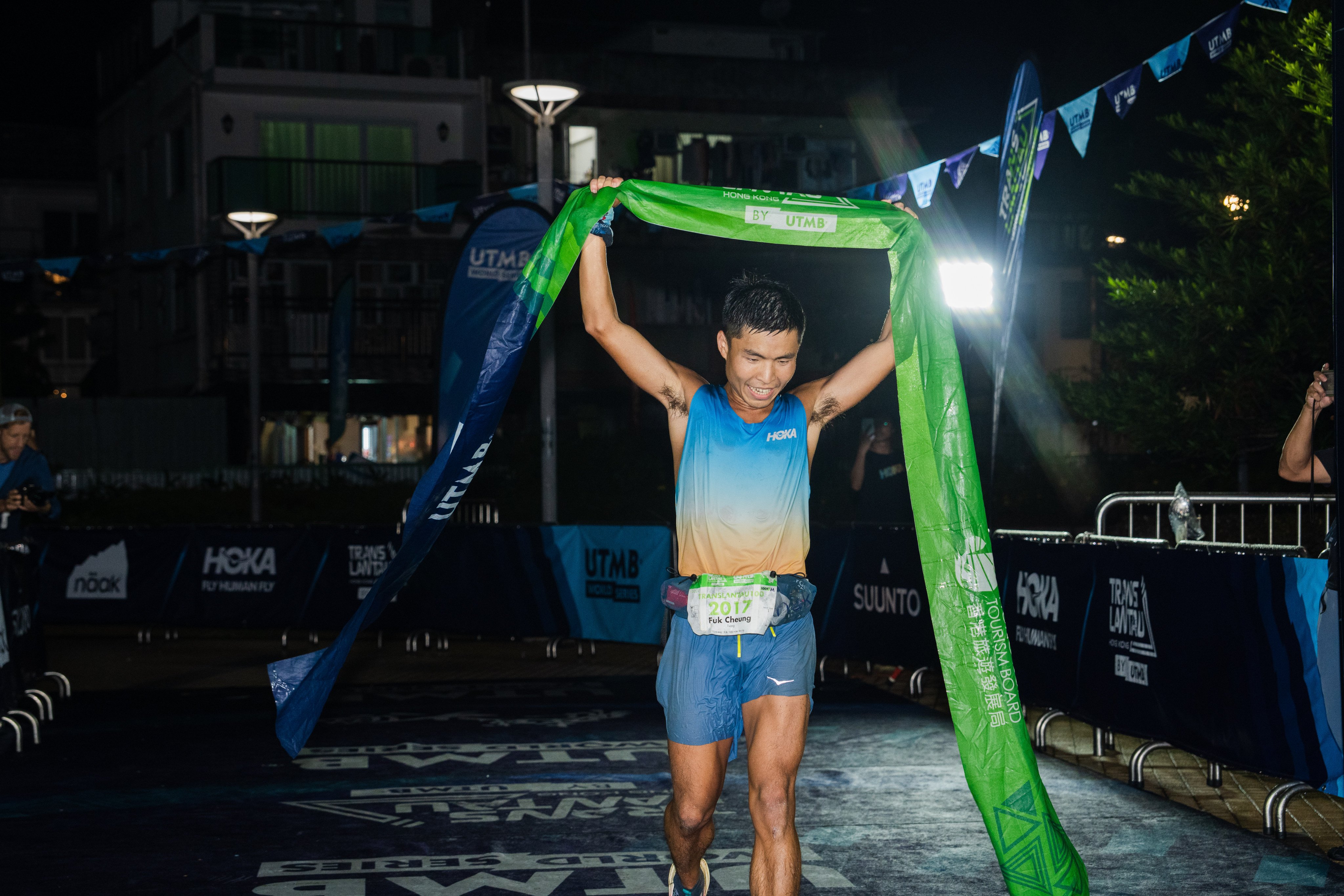 Ferdinand Tsang wining the 2024 TransLantau 100km race last year. Photo: Handout