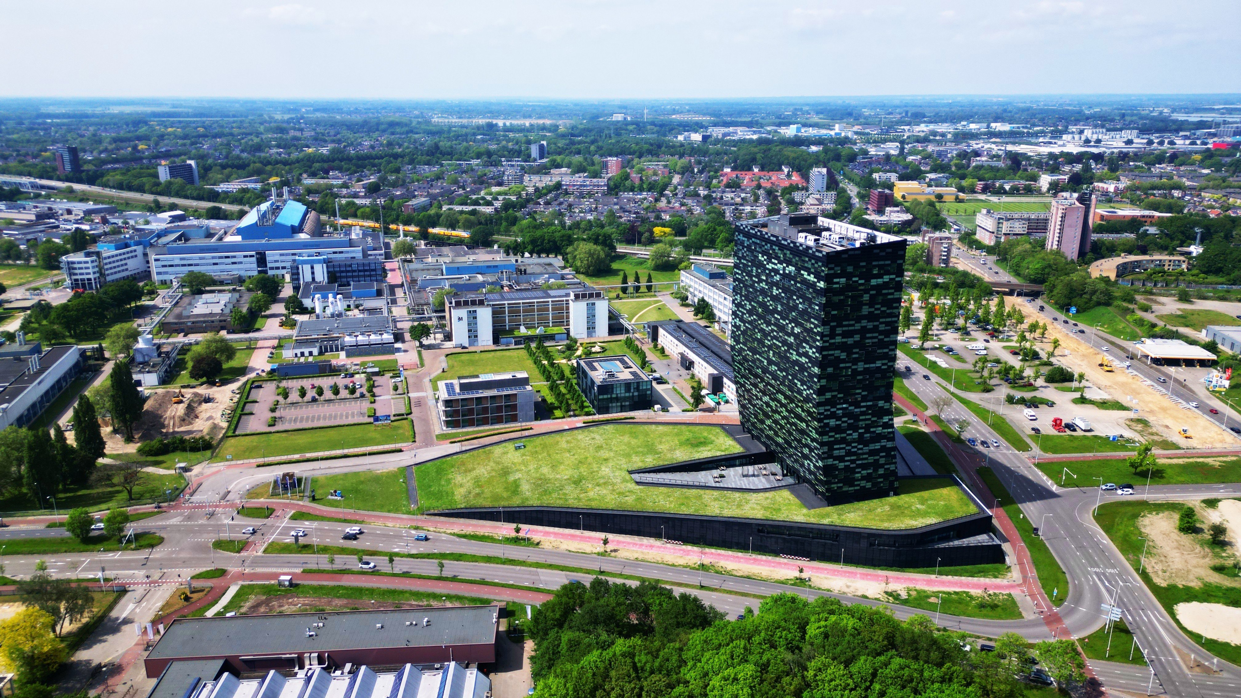 Chipmaker Nexperia’s headquarters rises above the urban landscape of Nijmegen, the largest city in the Dutch province of Gelderland. Photo: Shutterstock