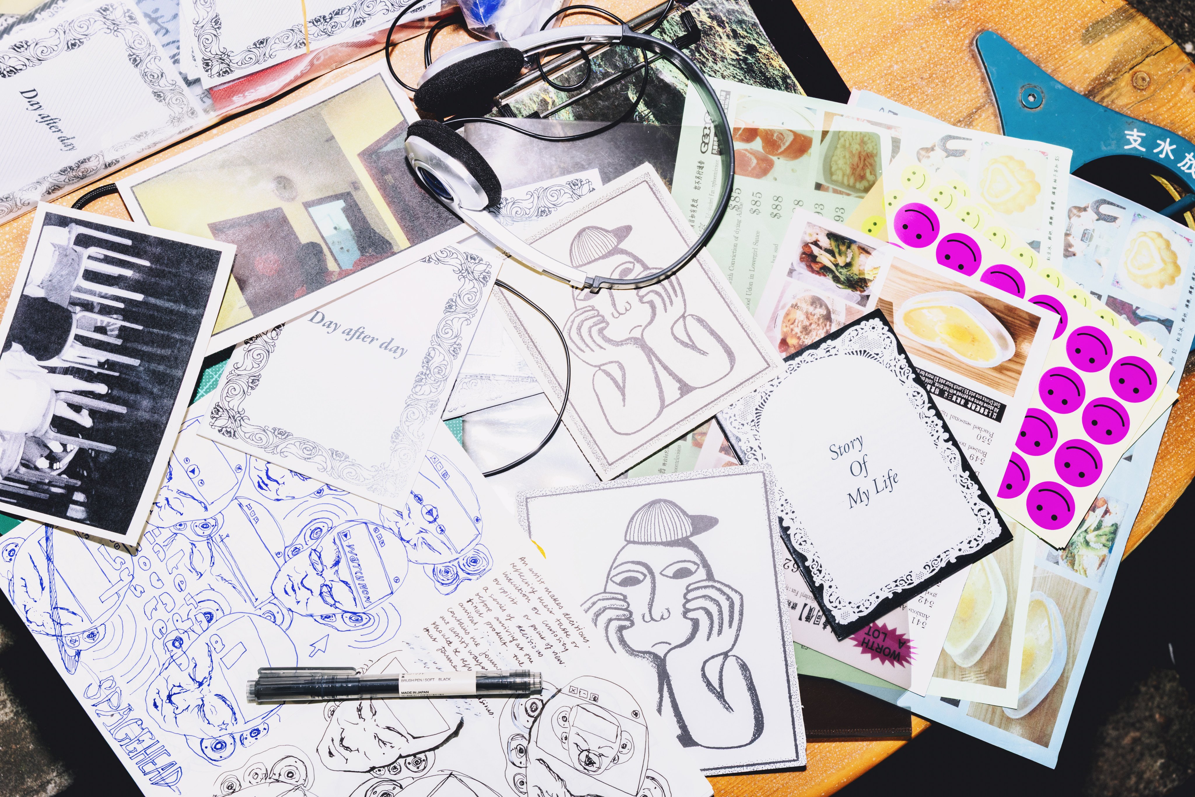 A zine in progress by singer-songwriter Cheryl Chow, aka Cehryl. Photo: Jocelyn Tam