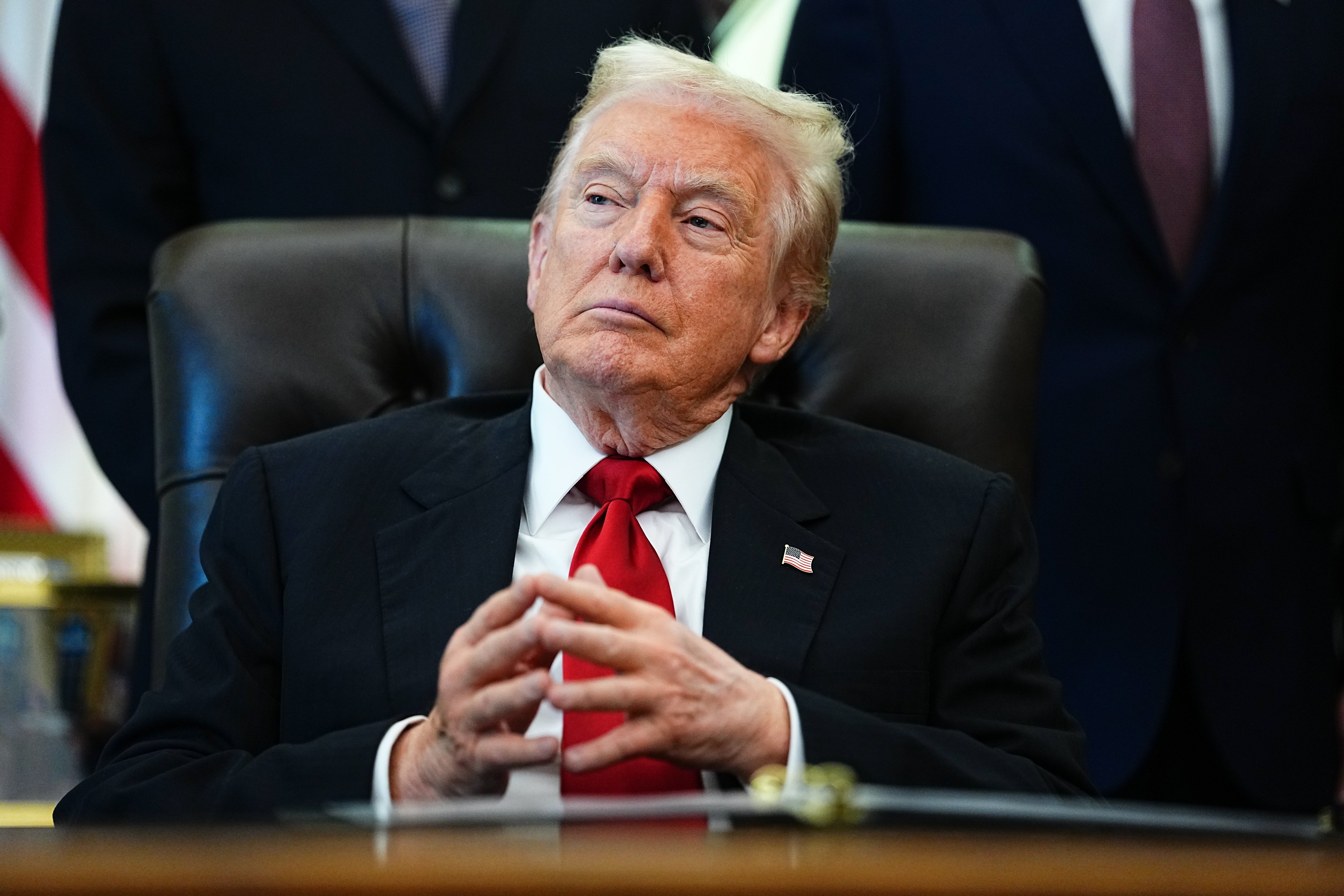 US President Donald Trump sits in the Oval Office of the White House. Photo: EPA