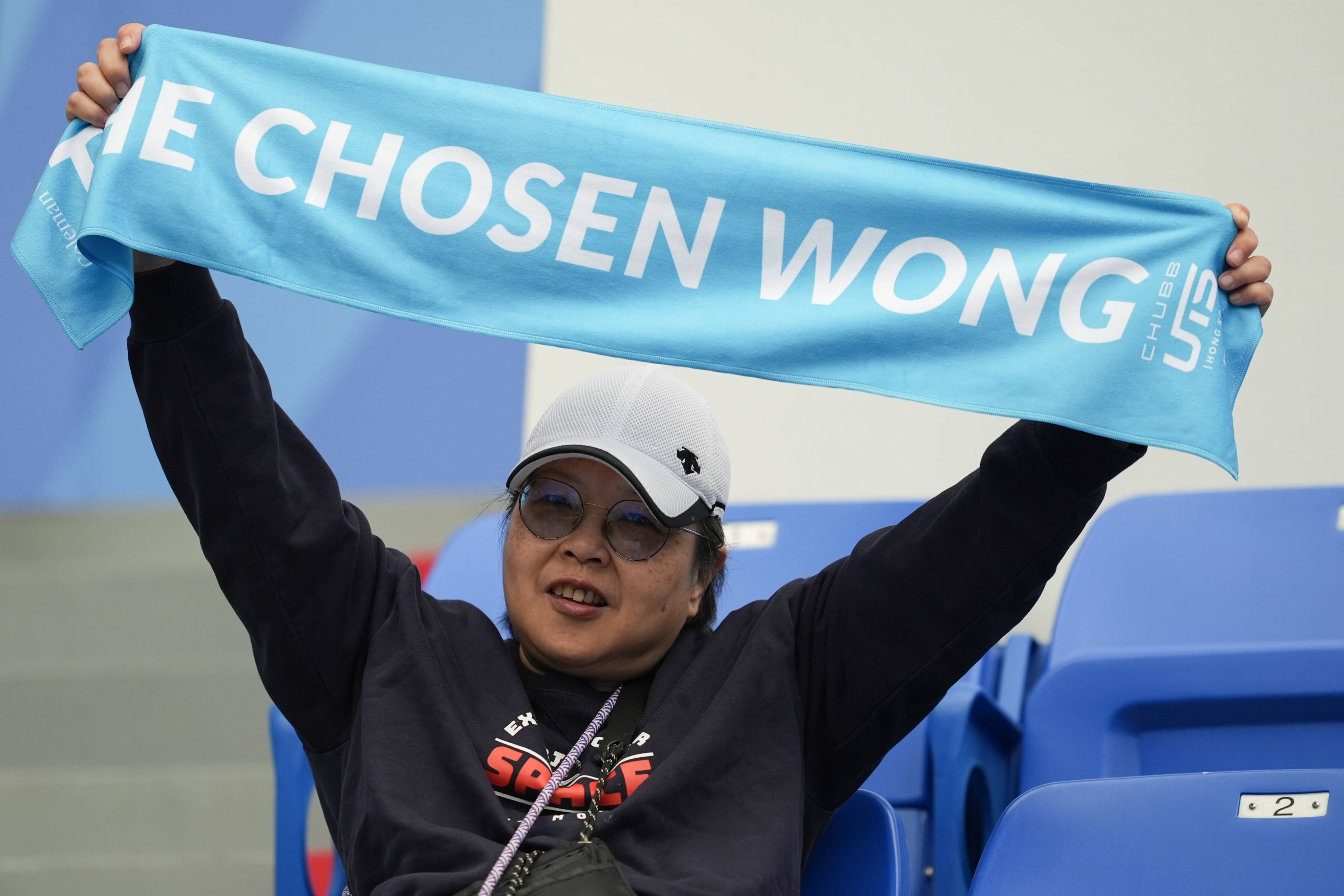 Coleman Wong had plenty of support for his first match at a National Games. Photo: Eugene Lee