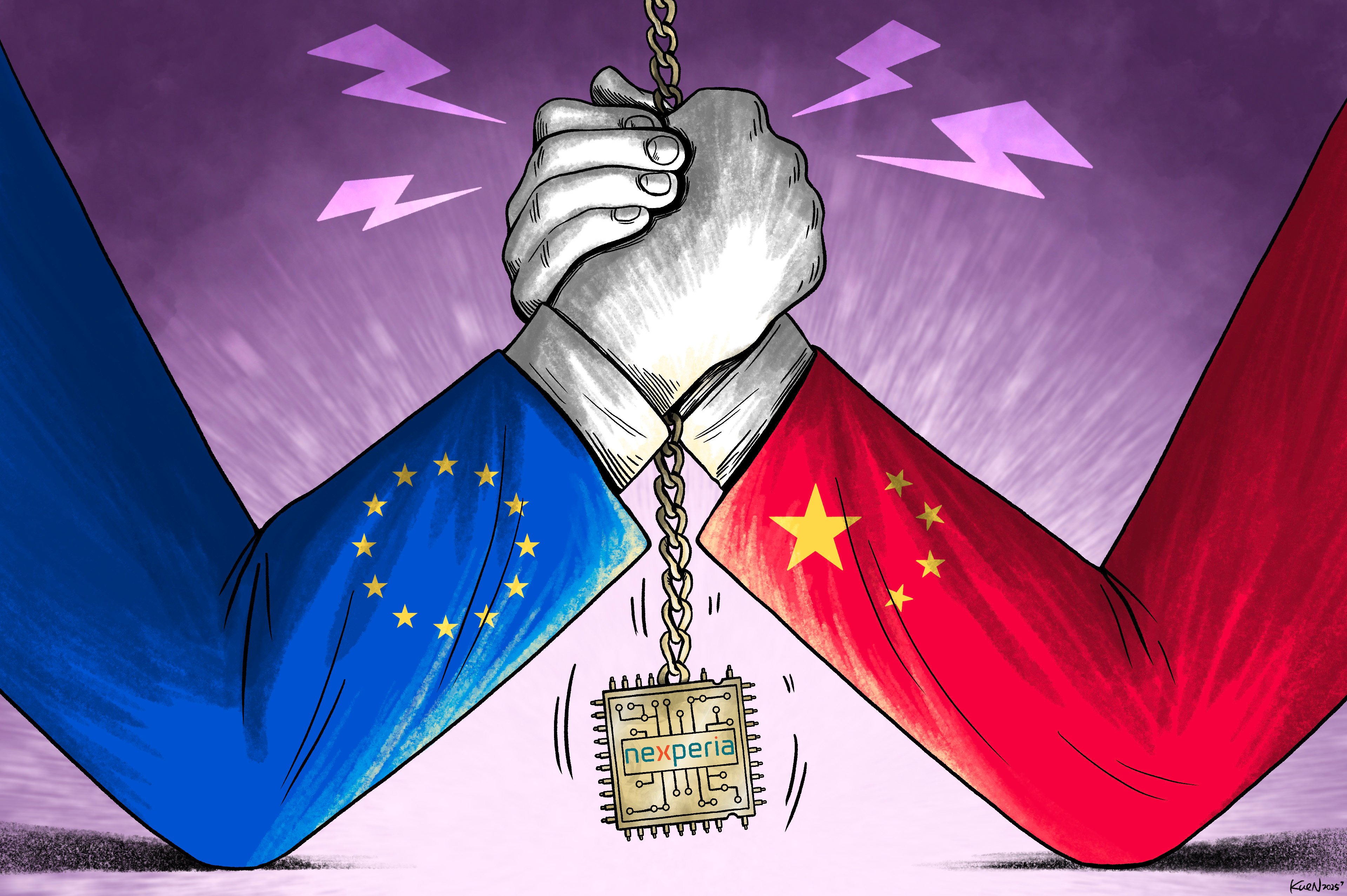 Nexperia is caught in a geopolitical tussle between the Netherlands and China. Illustration: Lau Ka-kuen