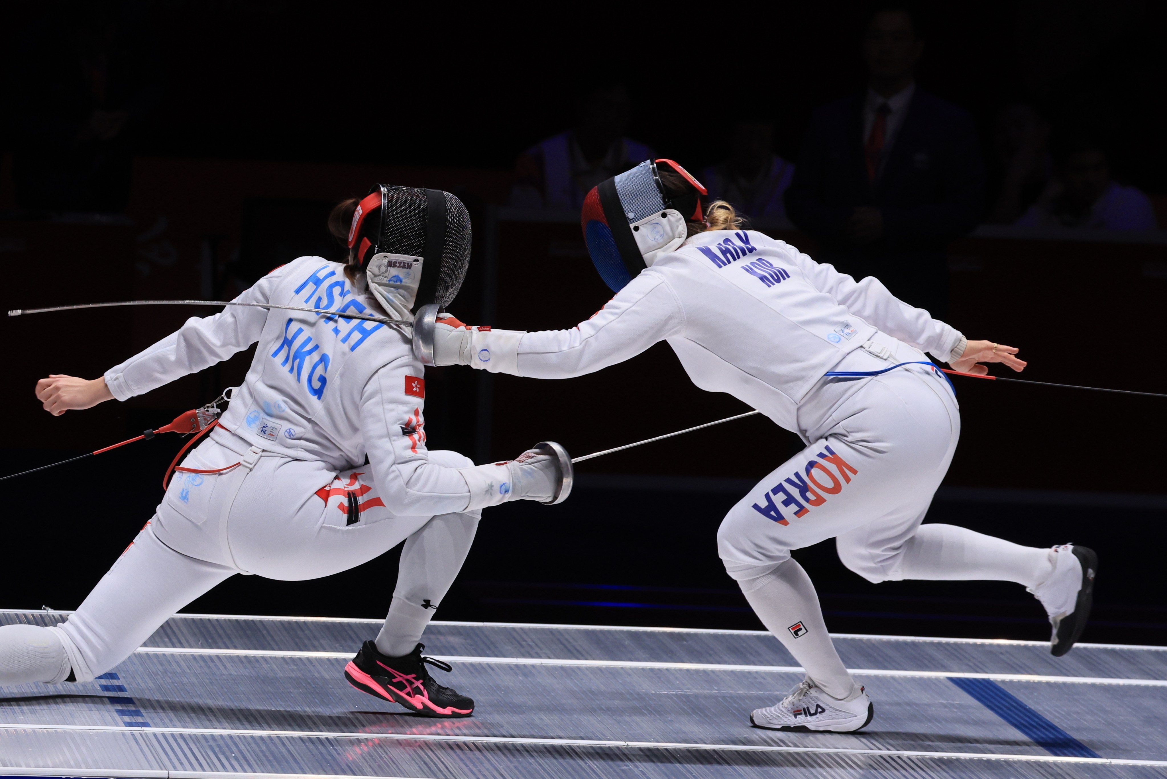 Hong Kong’s Kaylin Hsieh (left) will be in National Games action on Saturday at Kai Tak Arena. Photo: Dickson Lee