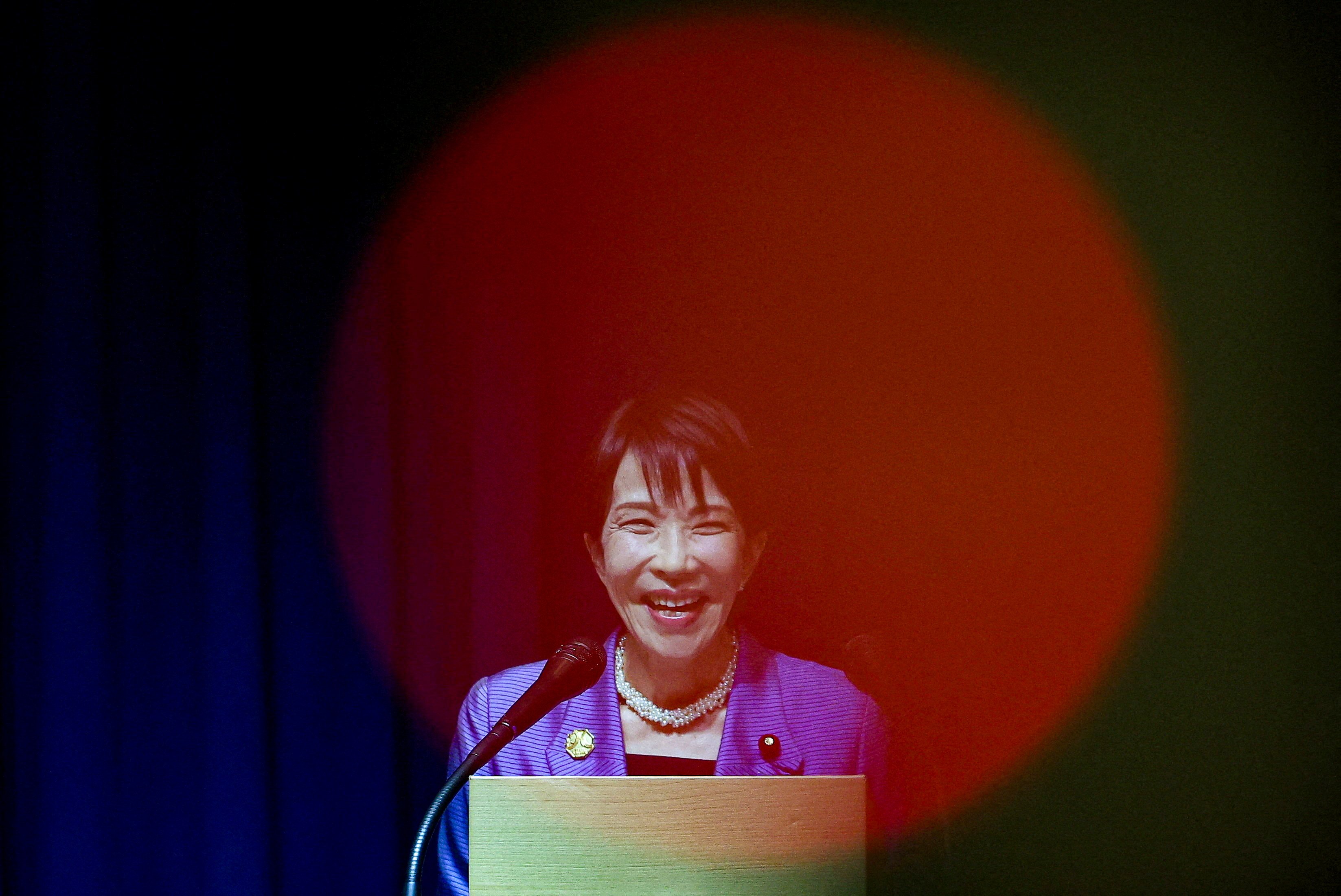 Japanese Prime Minister Sanae Takaichi speaks during a press conference after the Asia-Pacific Economic Cooperation (APEC) summit in Gyeongju, South Korea, on November 1. Photo: Reuters