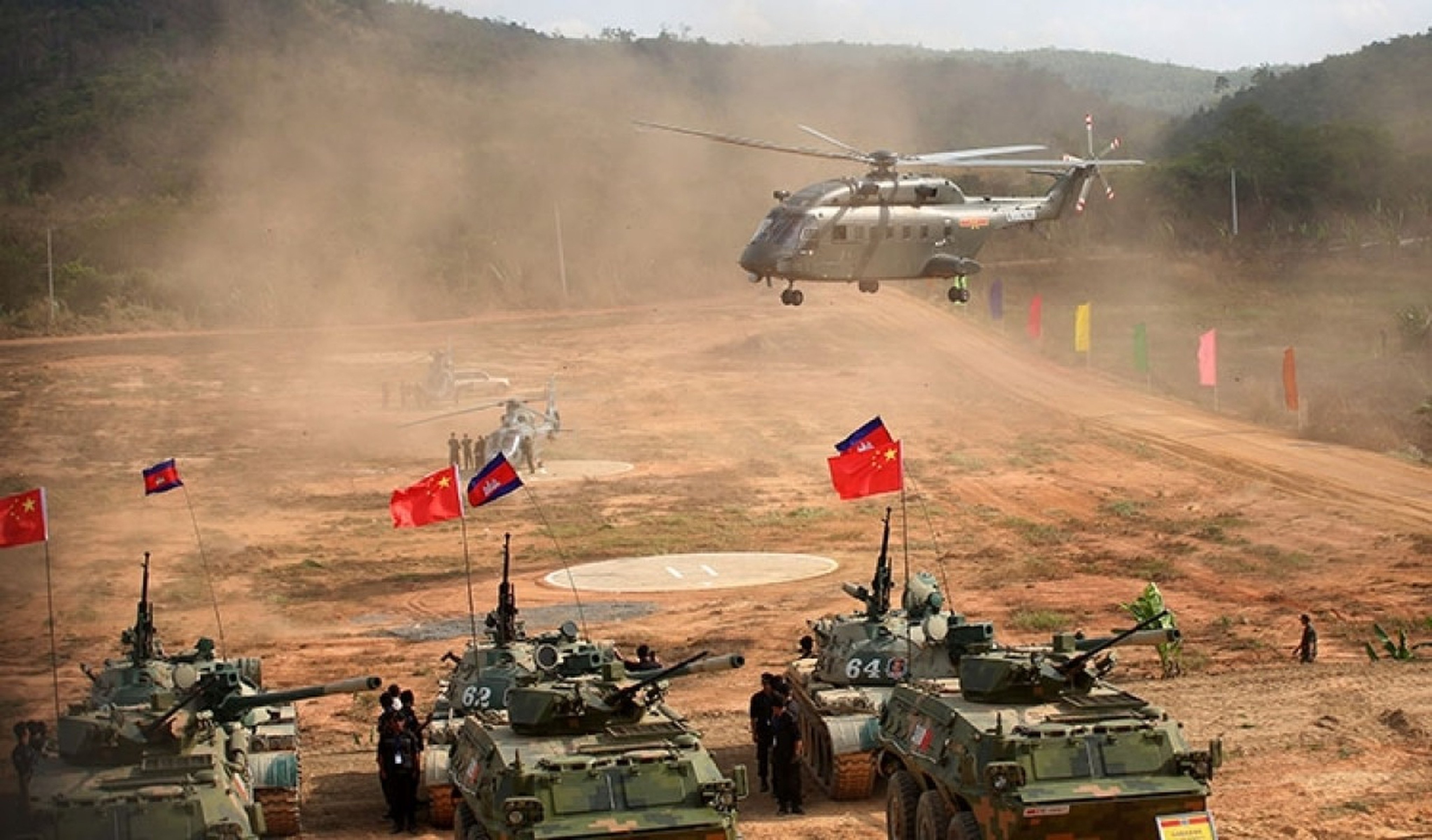 Chinese and Cambodian troops take part in a joint humanitarian search and rescue exercise in 2023. Photo: Handout