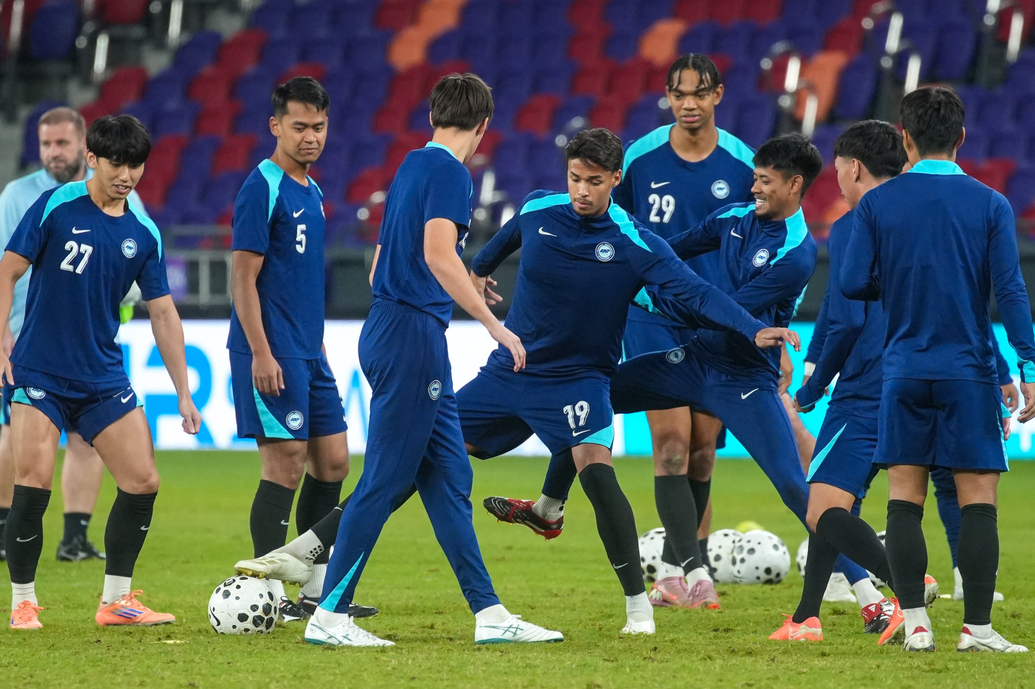 The Lions, Singapore’s national football team, will be looking to create history when they take on Hong Kong on Tuesday night. Photo: Sun Yeung