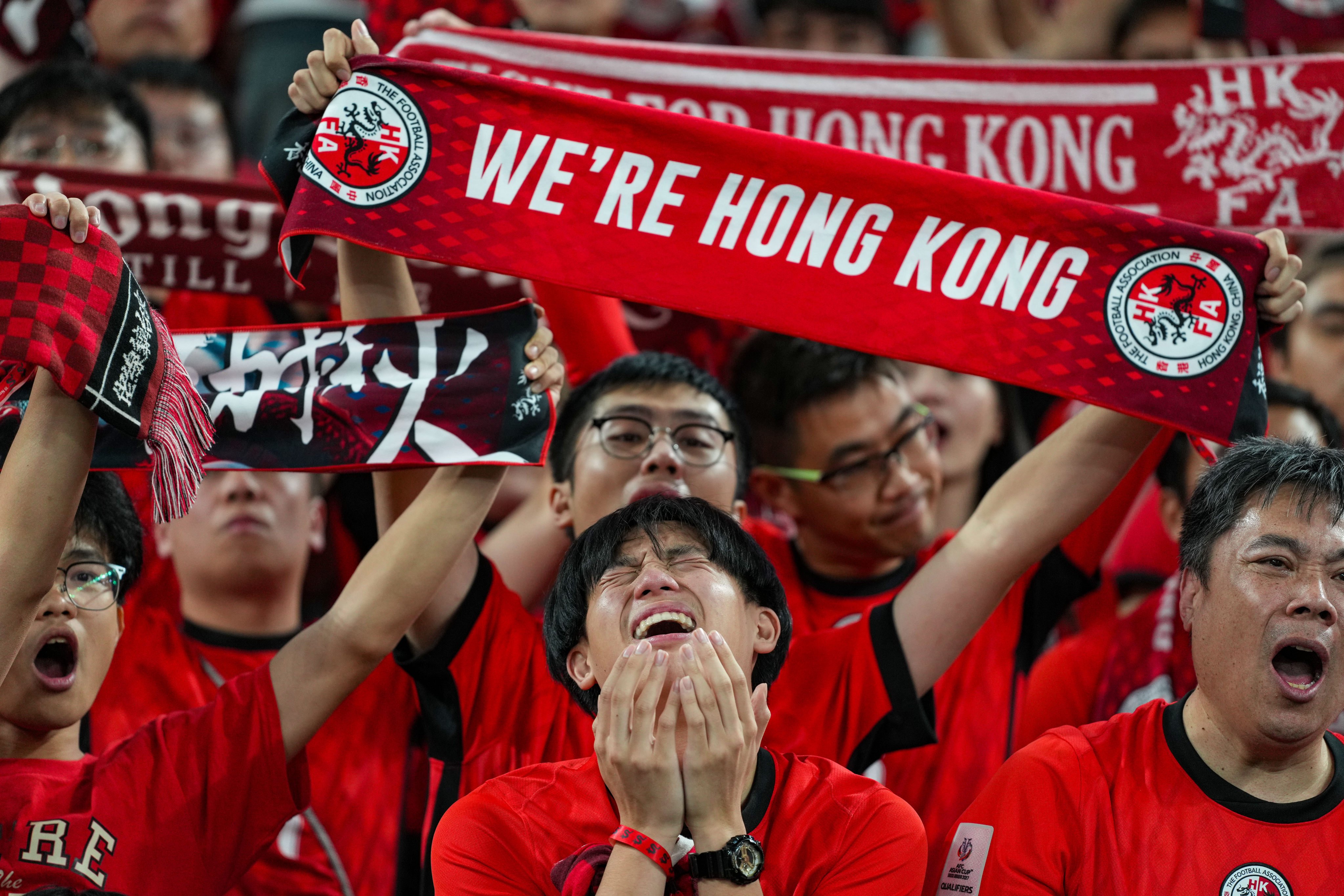It’s a night that has ended in misery for Hong Kong fans. Photo: Sam Tsang