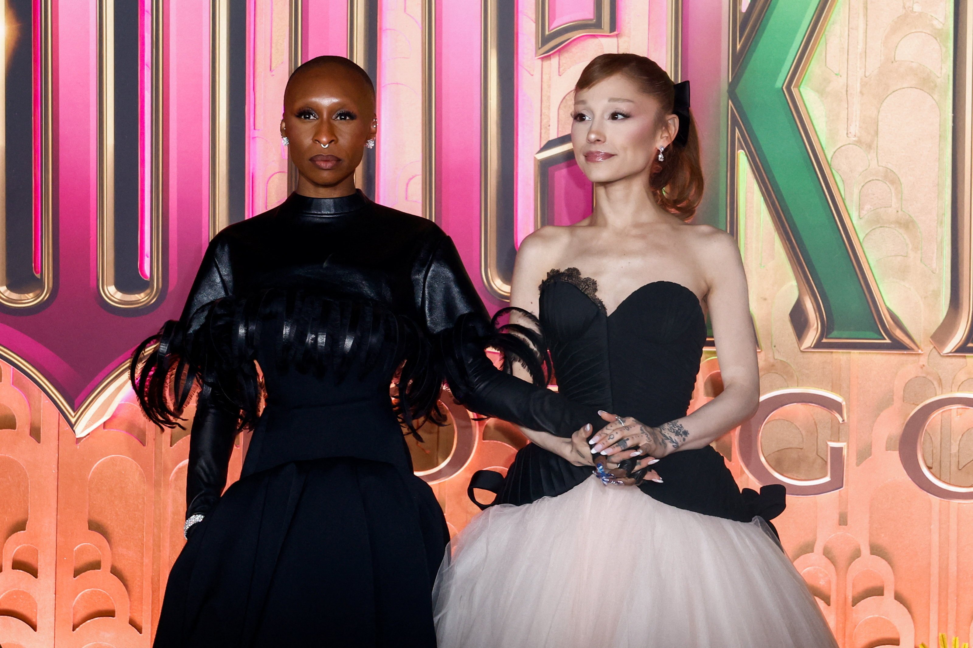 Cynthia Erivo and Ariana Grande at the Wicked: For Good premiere in New York. Photo: Reuters