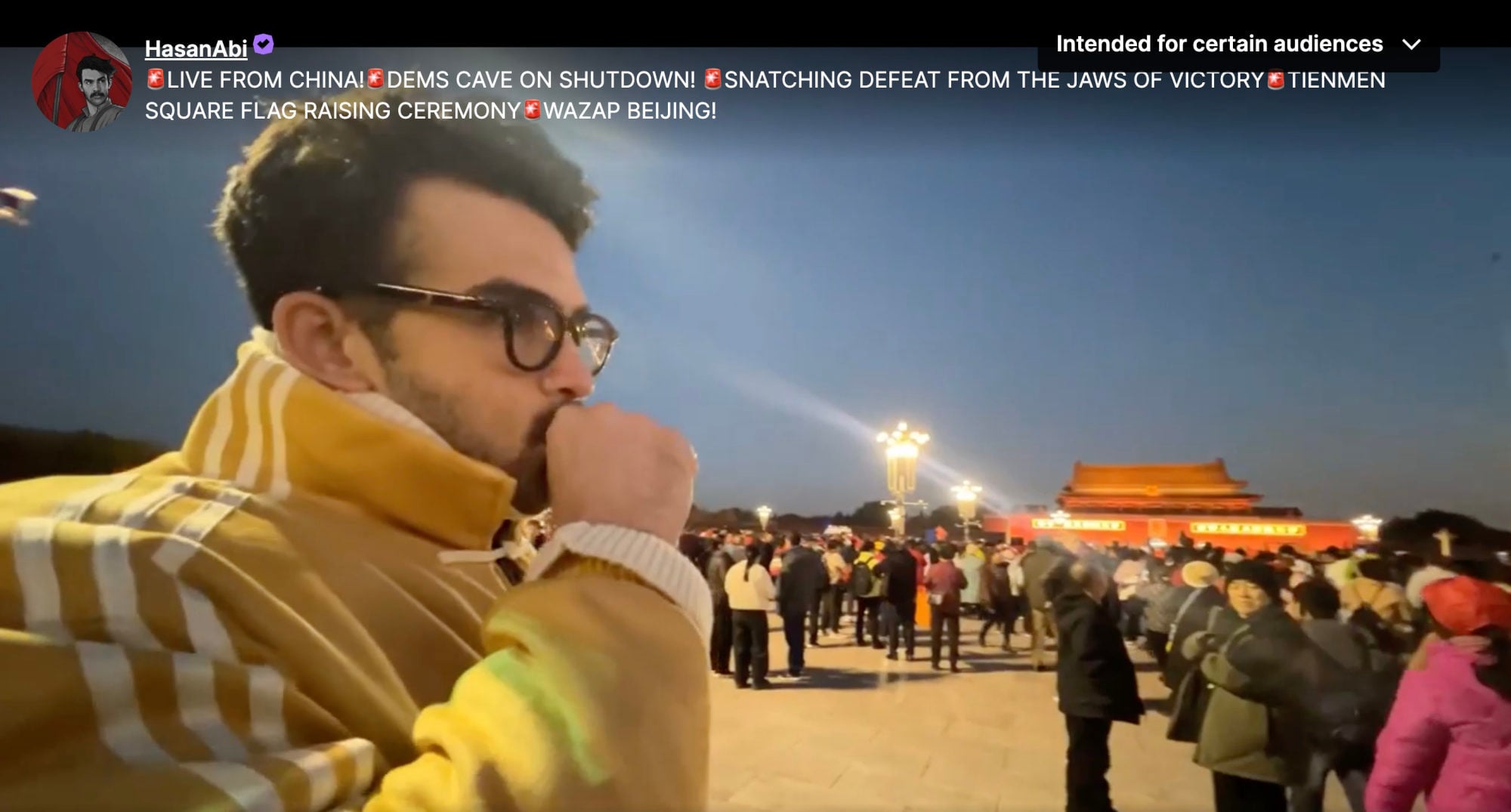 The nearly two-minute video of Hasan Piker has surpassed 5.7 million views on X. Photo: Screenshot from Twitch