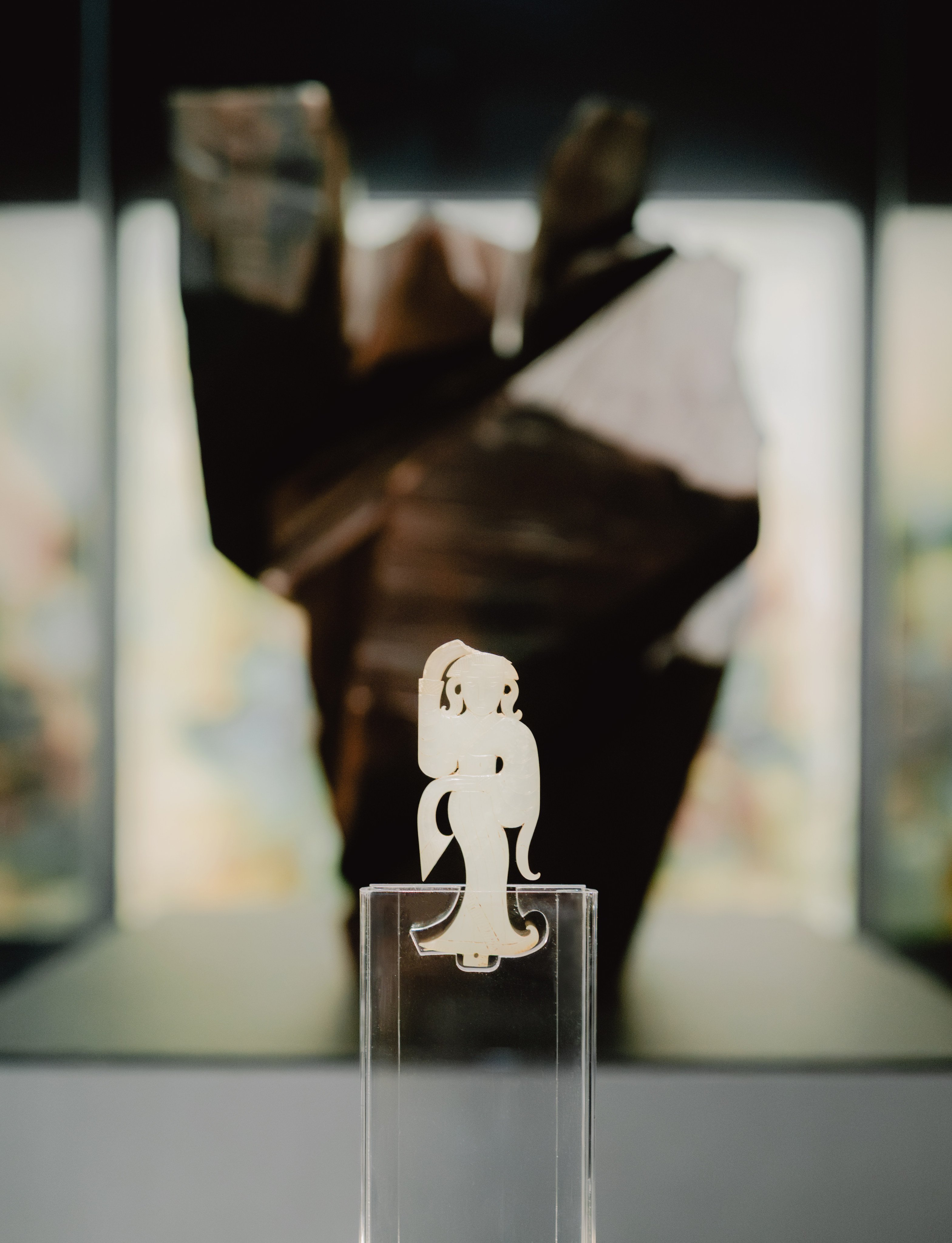 The Engaging Past Wisdom: Min Chiu Society at Sixty-five exhibition at HKMoA includes a pendant of a dancing woman, dating back to the 3rd century BC. Photo: Jocelyn Tam
