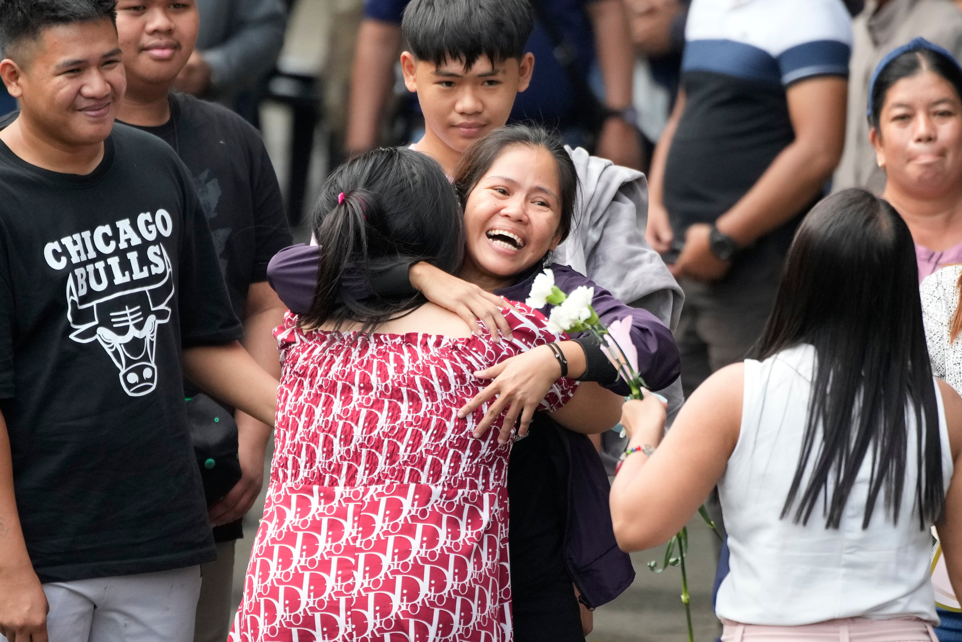 Mary Jane Veloso is reunited with her family at the Correctional Institution for Women in Mandaluyong, Philippines, on December 18, 2024. Photo: AP