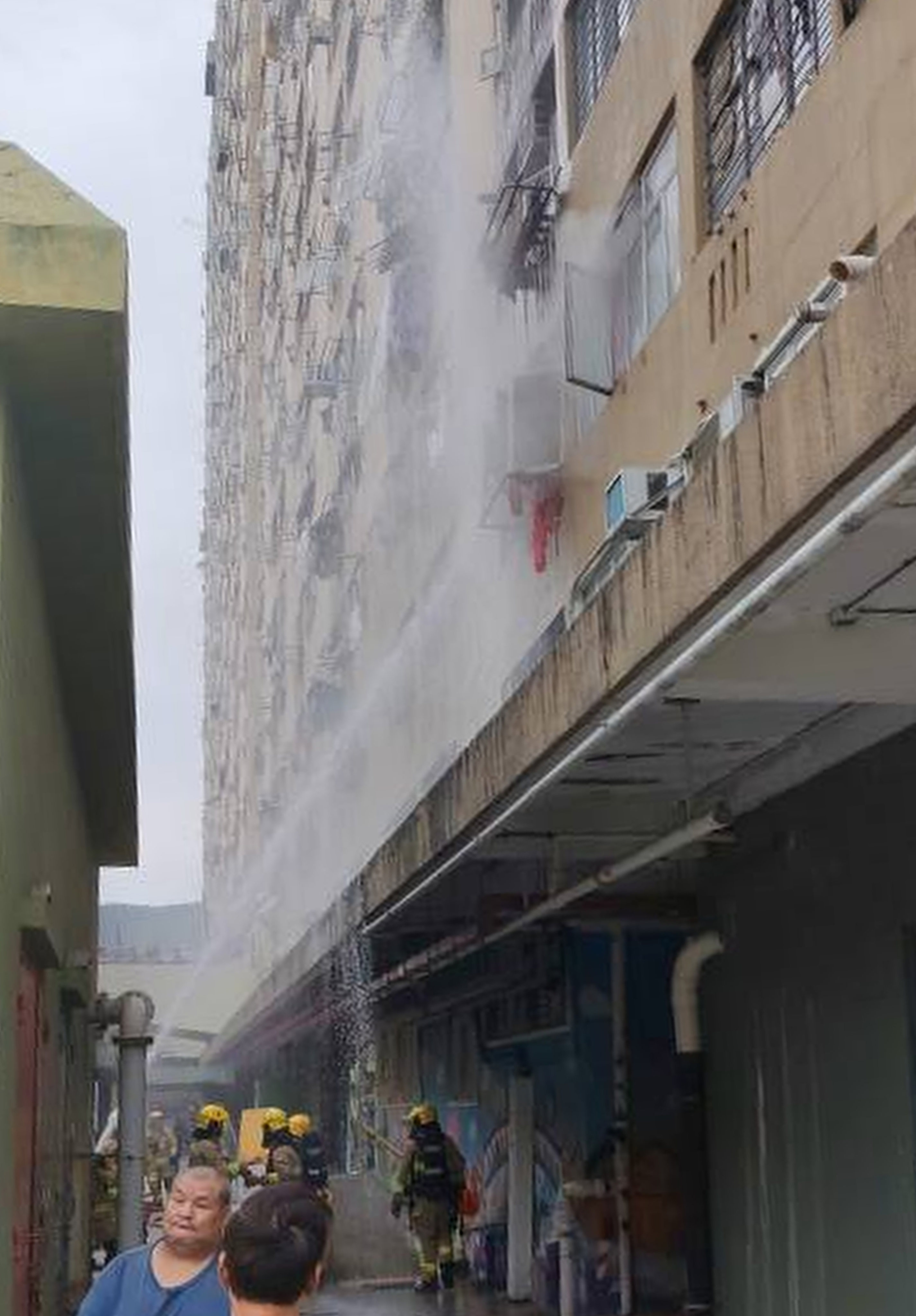 A 14-year-old boy has been rescued after heavy smoke filled a public housing block in Hong Kong’s Kwai Chung. Photo: Handout