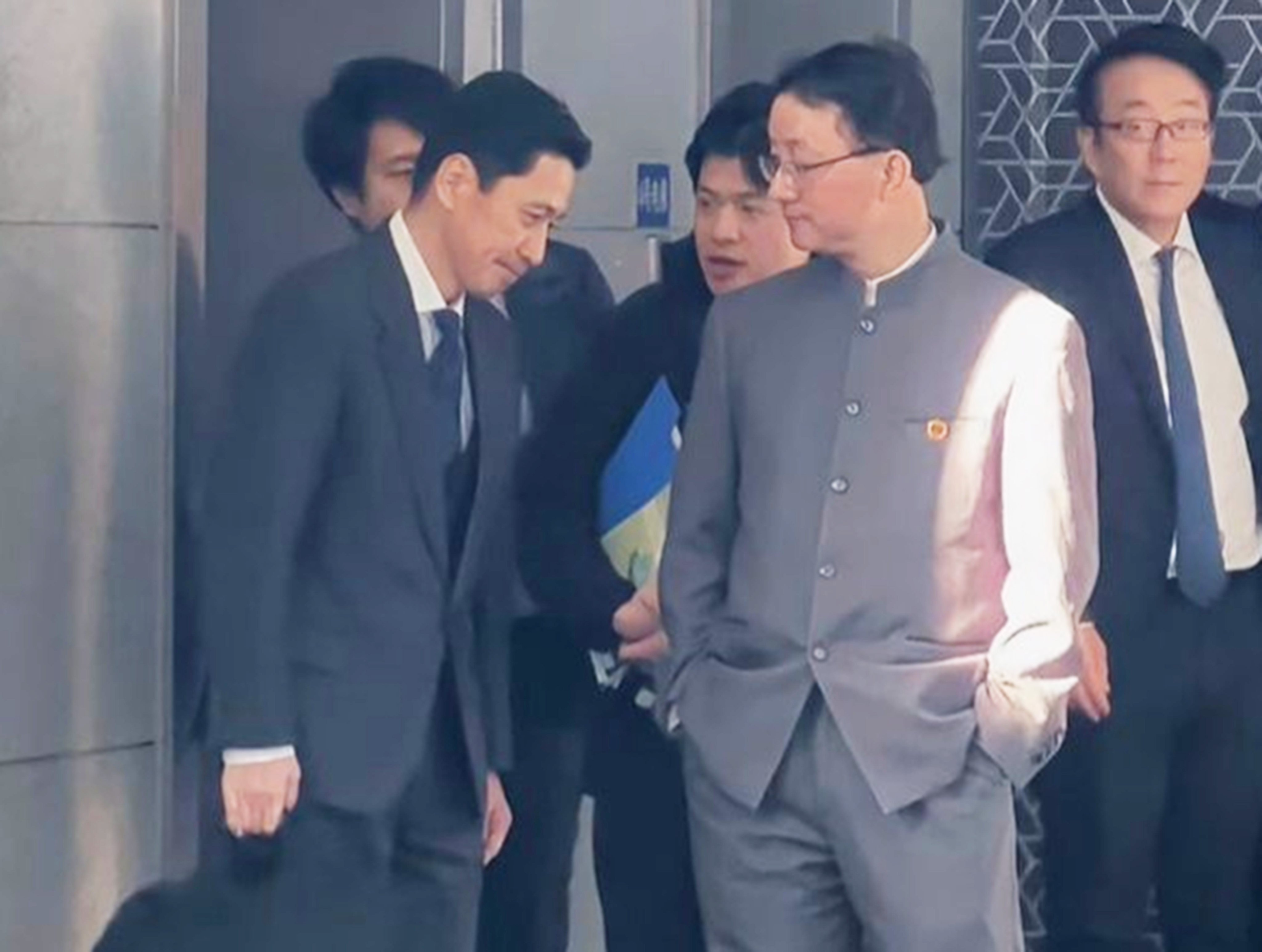 China’s Asian affairs chief Liu Jinsong (right) and his Japanese counterpart Masaaki Kanai after their meeting in Beijing on Tuesday. Photo: Handout