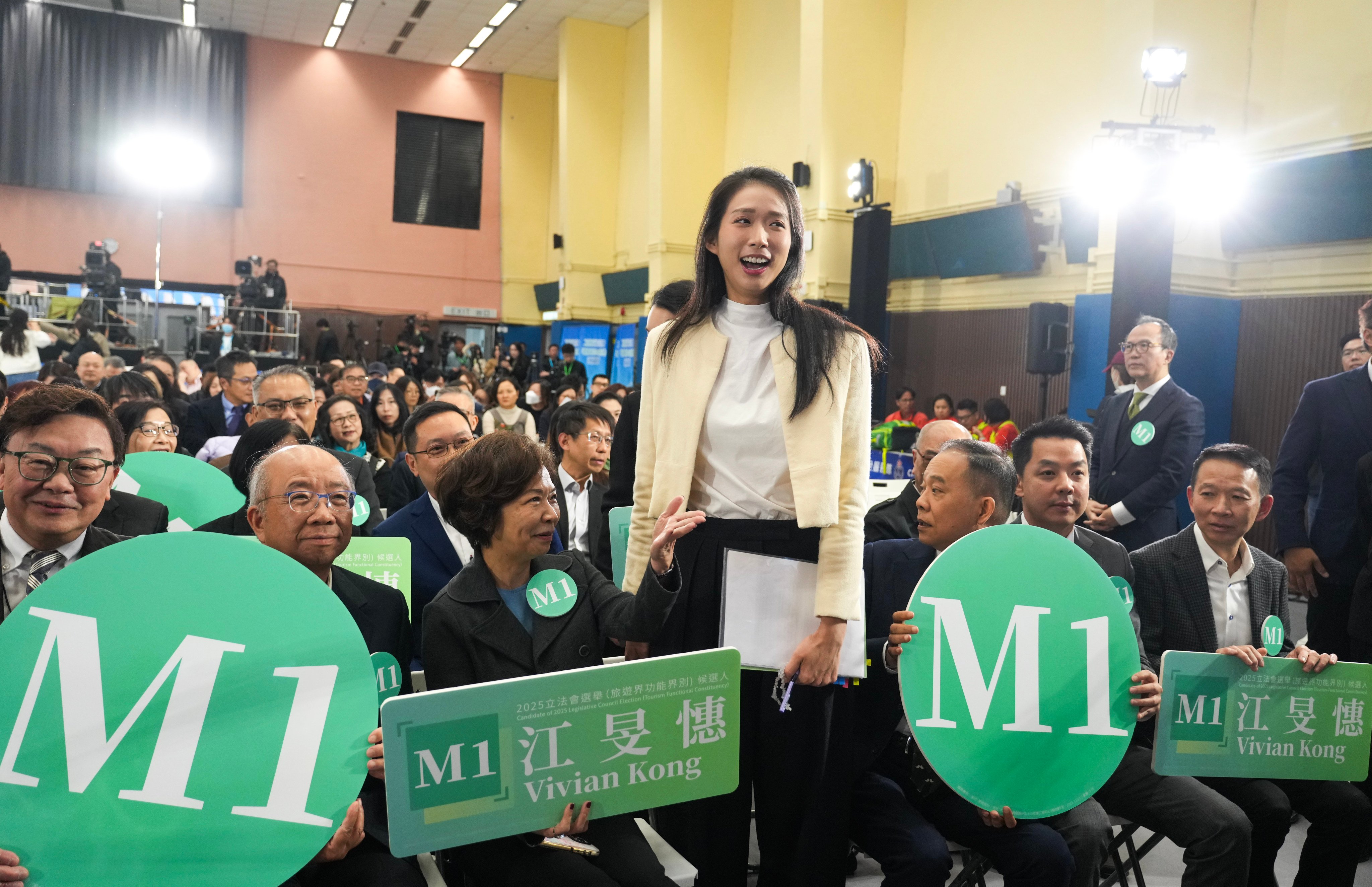 Olympic gold medallist Vivian Kong brought her fighting spirit to the forum. Photo: Sam Tsang