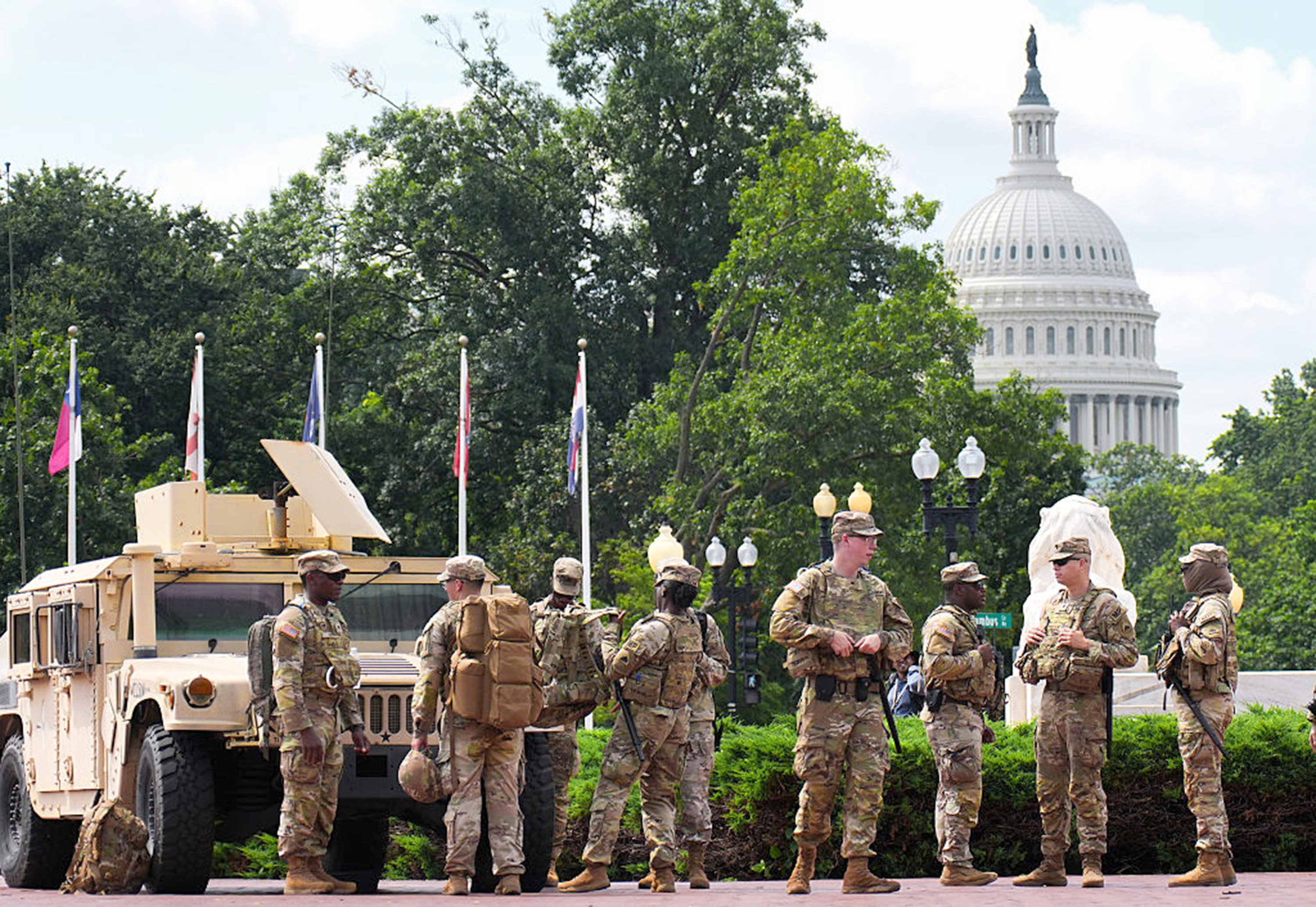 National Guard troops deployed in Washington DC in October. Photo: TNS