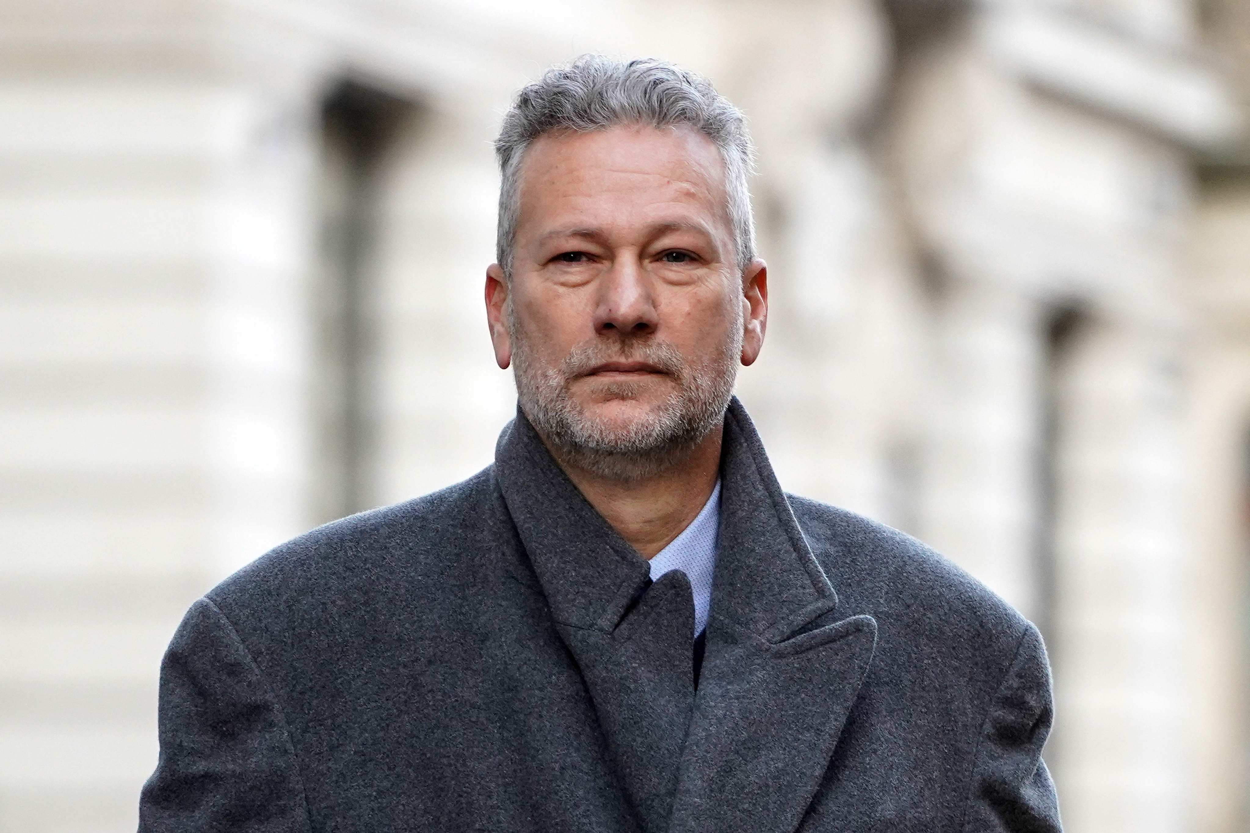 Reform UK’s former leader in Wales, Nathan Gill, arrives for a sentencing hearing on Friday. Photo: AFP