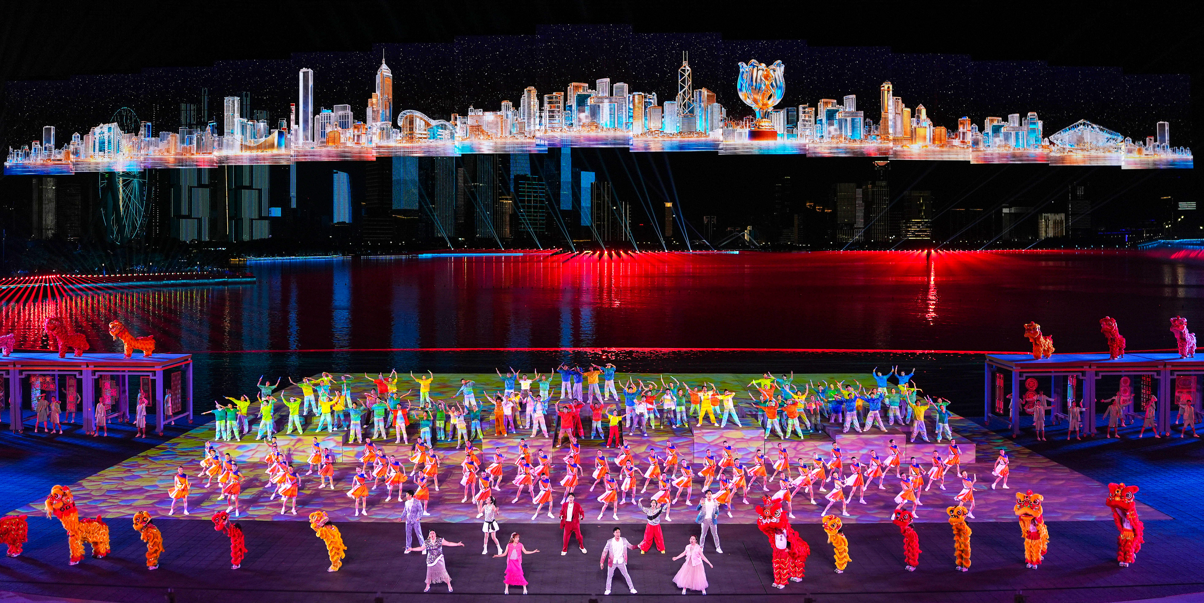 Artists perform during the closing ceremony of China’s 15th National Games in Shenzhen. Photo: Xinhua