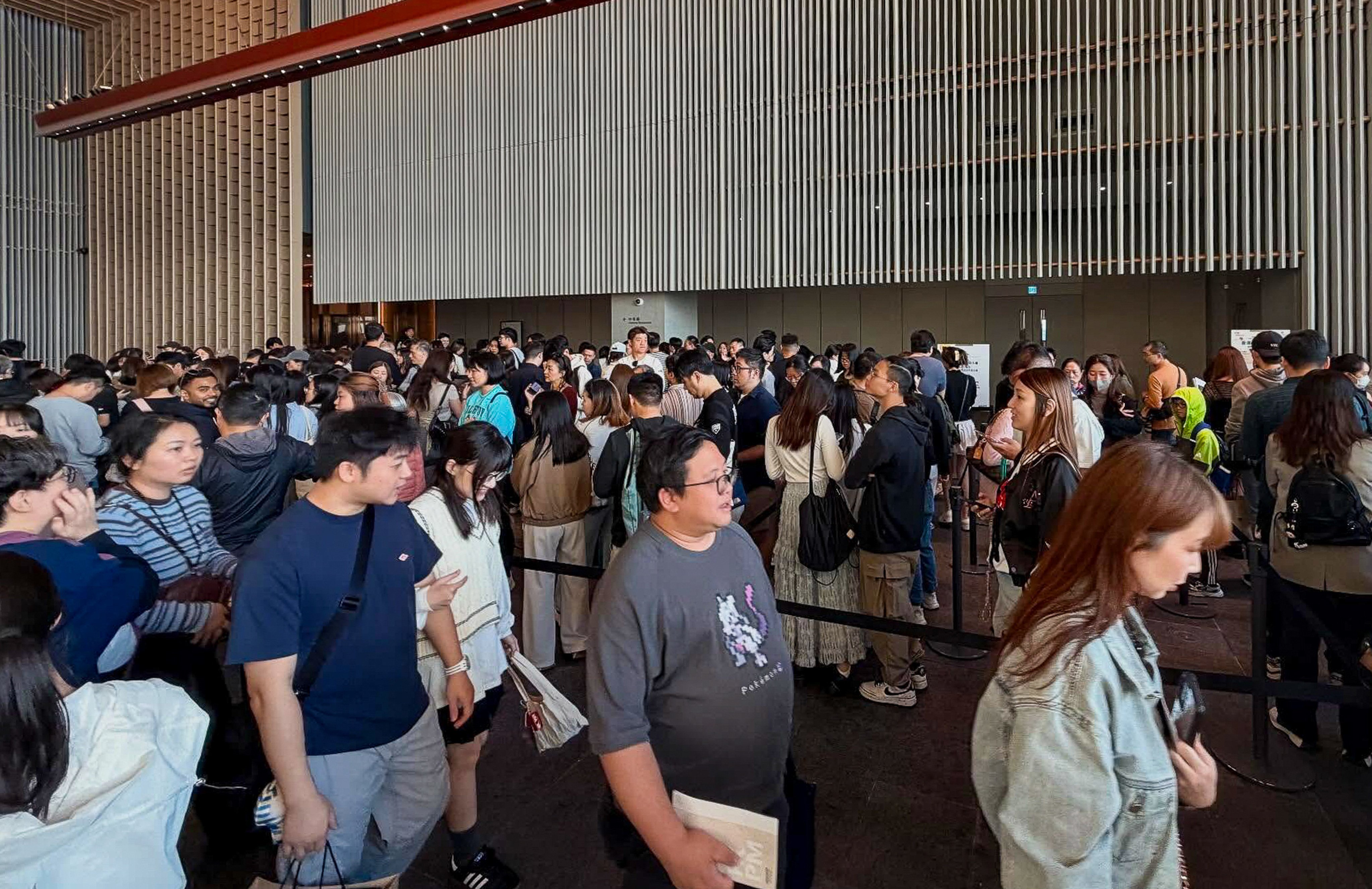 Hours-long lines formed at the Hong Kong Palace Museum on Saturday for “Ancient Egypt Unveiled: Treasures from Egyptian Museums”. Photo: Handout