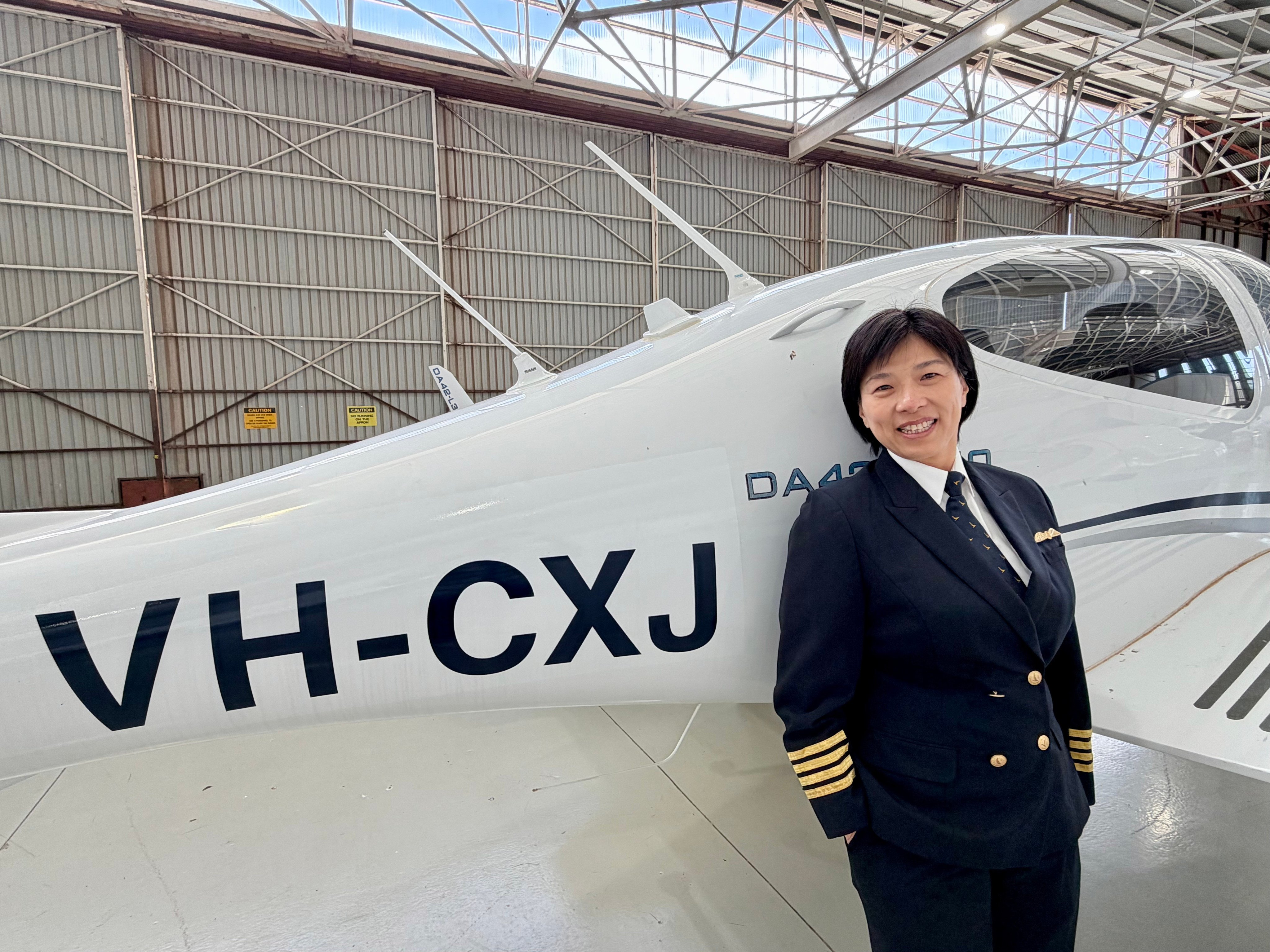 Cathay Pacific’s first female captain Candy Wu at the Flight Training Adelaide academy in Australia, where she graduated in 1995. Photo: Denise Tsang