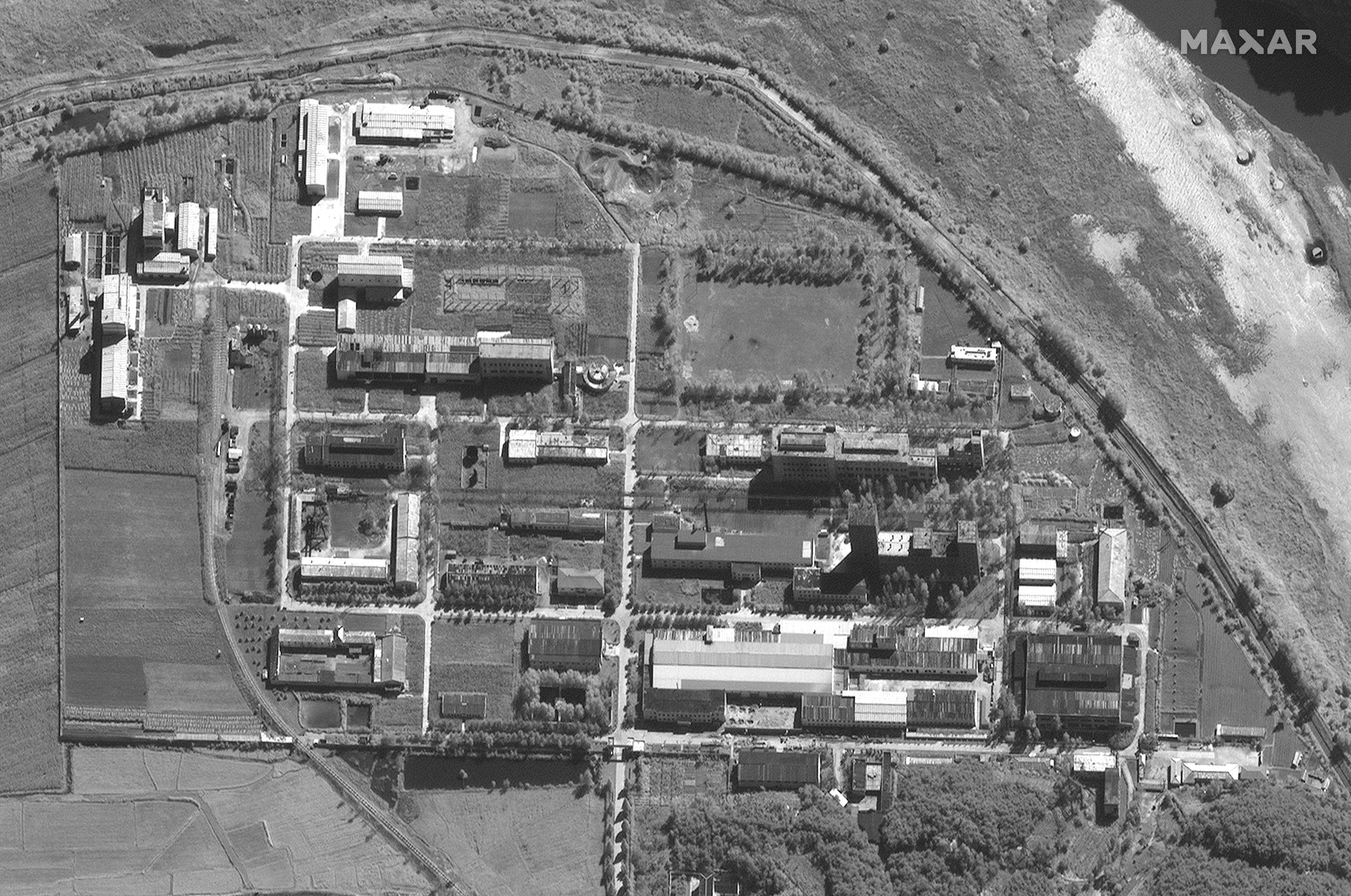 Yongbyon Nuclear Research Facility complex pictured from space in 2021. Photo: 2021 Maxar Technologies/AFP