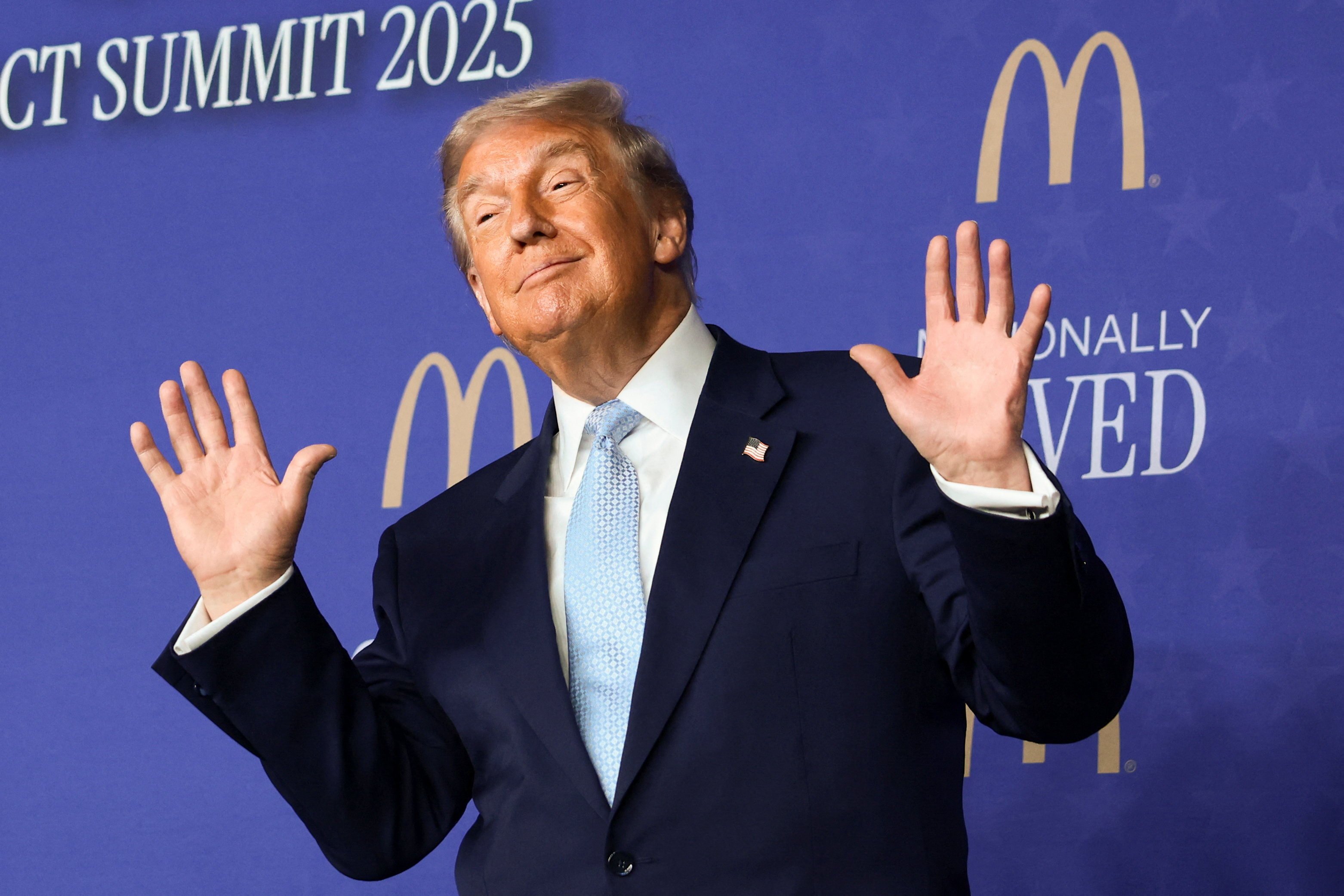 US President Donald Trump attends the McDonald’s Impact Summit in Washington on November 17. Photo: Reuters