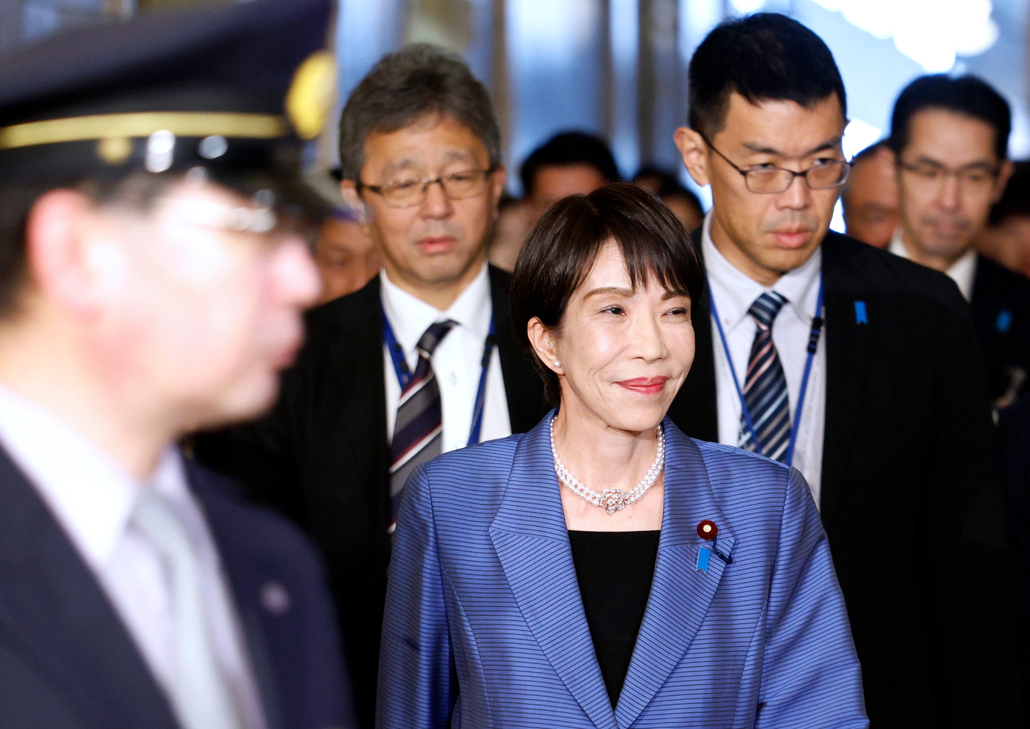 Japanese Prime Minister Sanae Takaichi (centre) has said she “didn’t intend to mention any specifics” about Taiwan when asked about her controversial comments that sparked a diplomatic row with Beijing. Photo: EPA