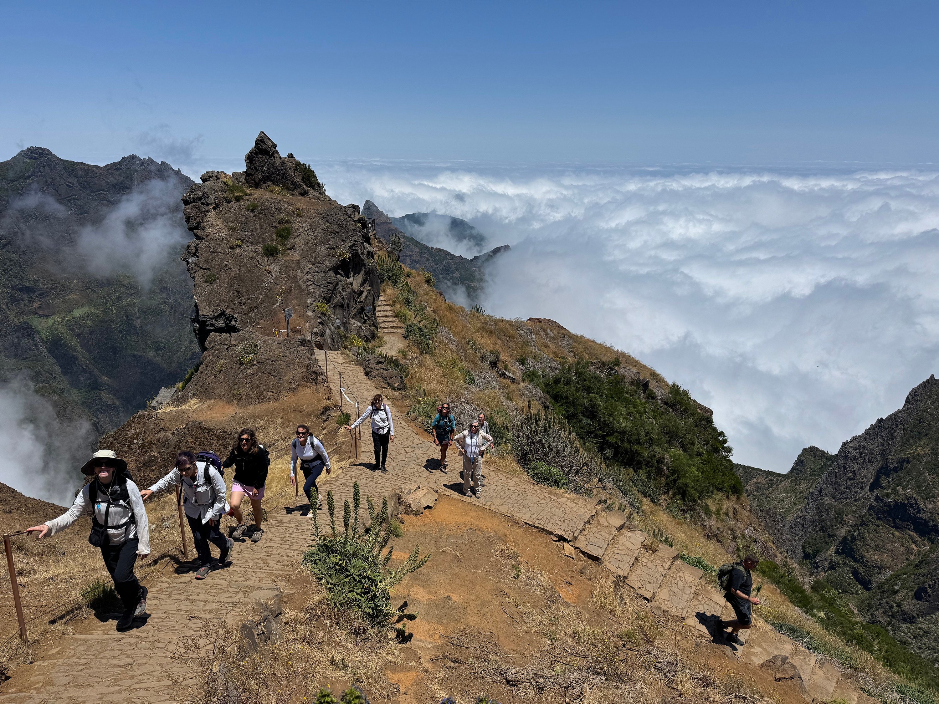 Madeira’s Stairway to Heaven hike is one of the island’s most famous and leads to stunning views above the clouds. Photo: TNS