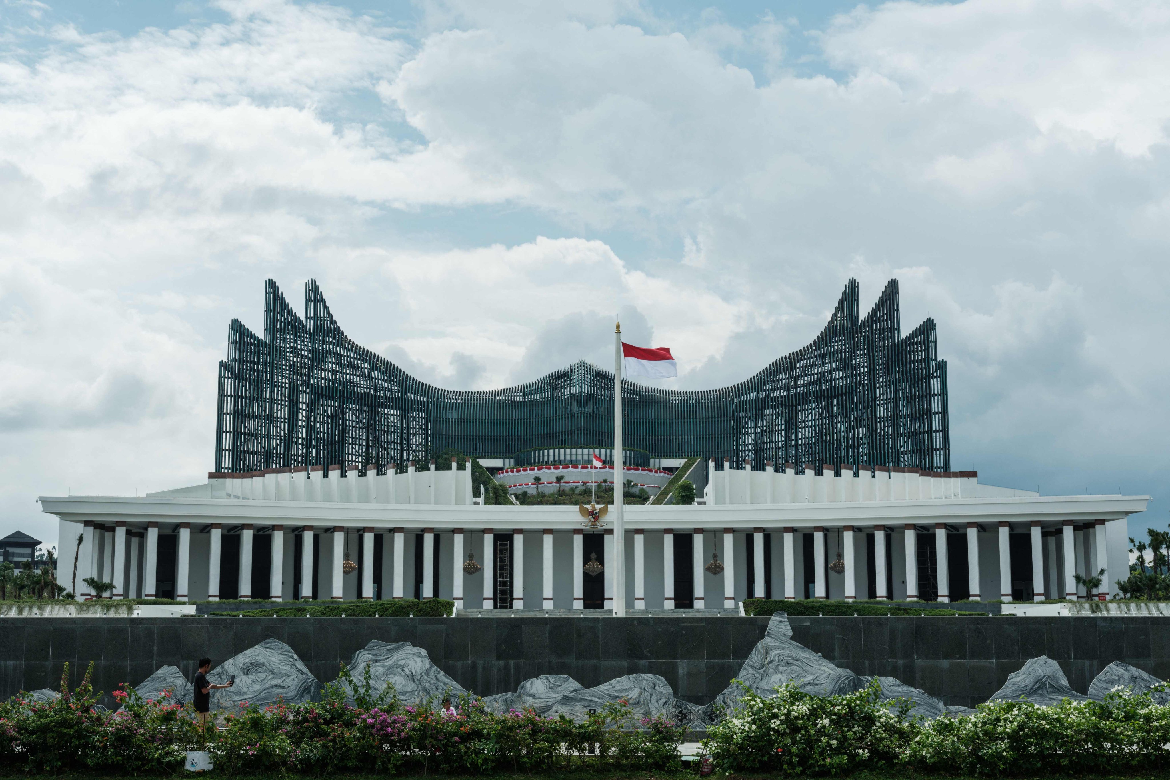 A view of the presidential palace in Nusantara, the planned new capital of Indonesia in East Kalimantan. Photo: AFP