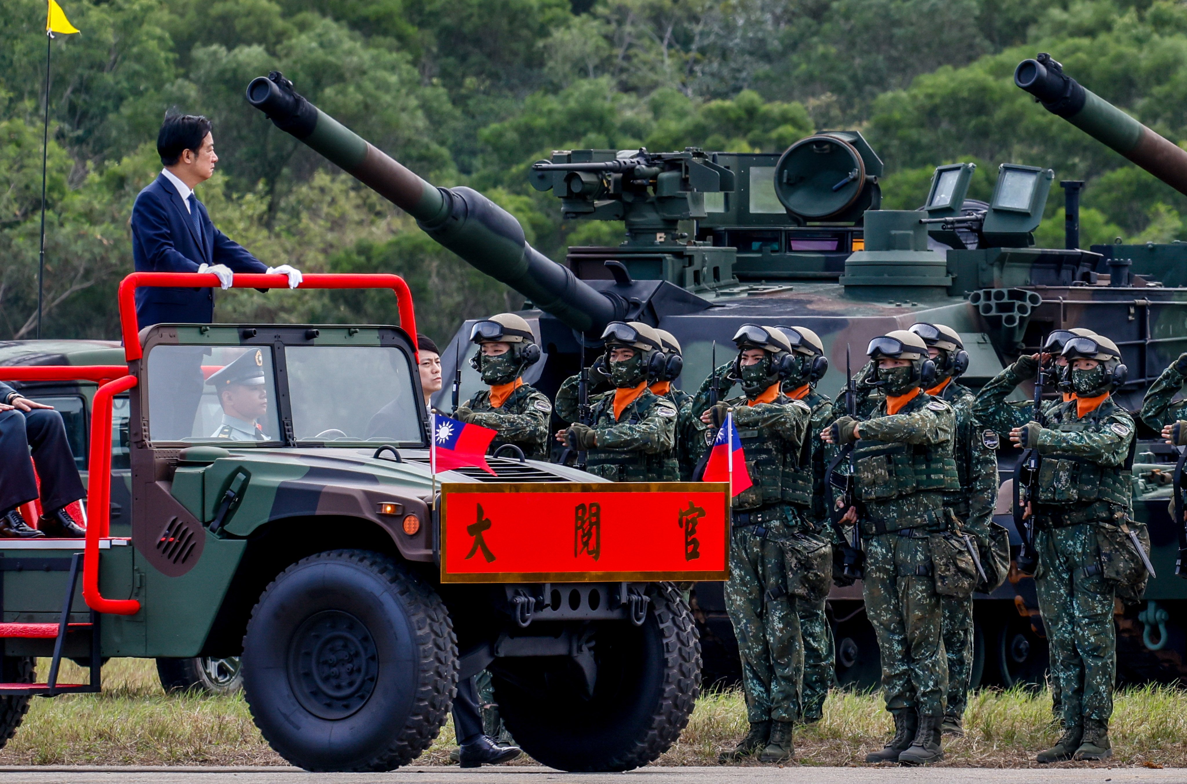 William Lai’s government plans to introduce a US$40 billion (NT$1.25 trillion) special defence budget over the next eight years. Photo: EPA