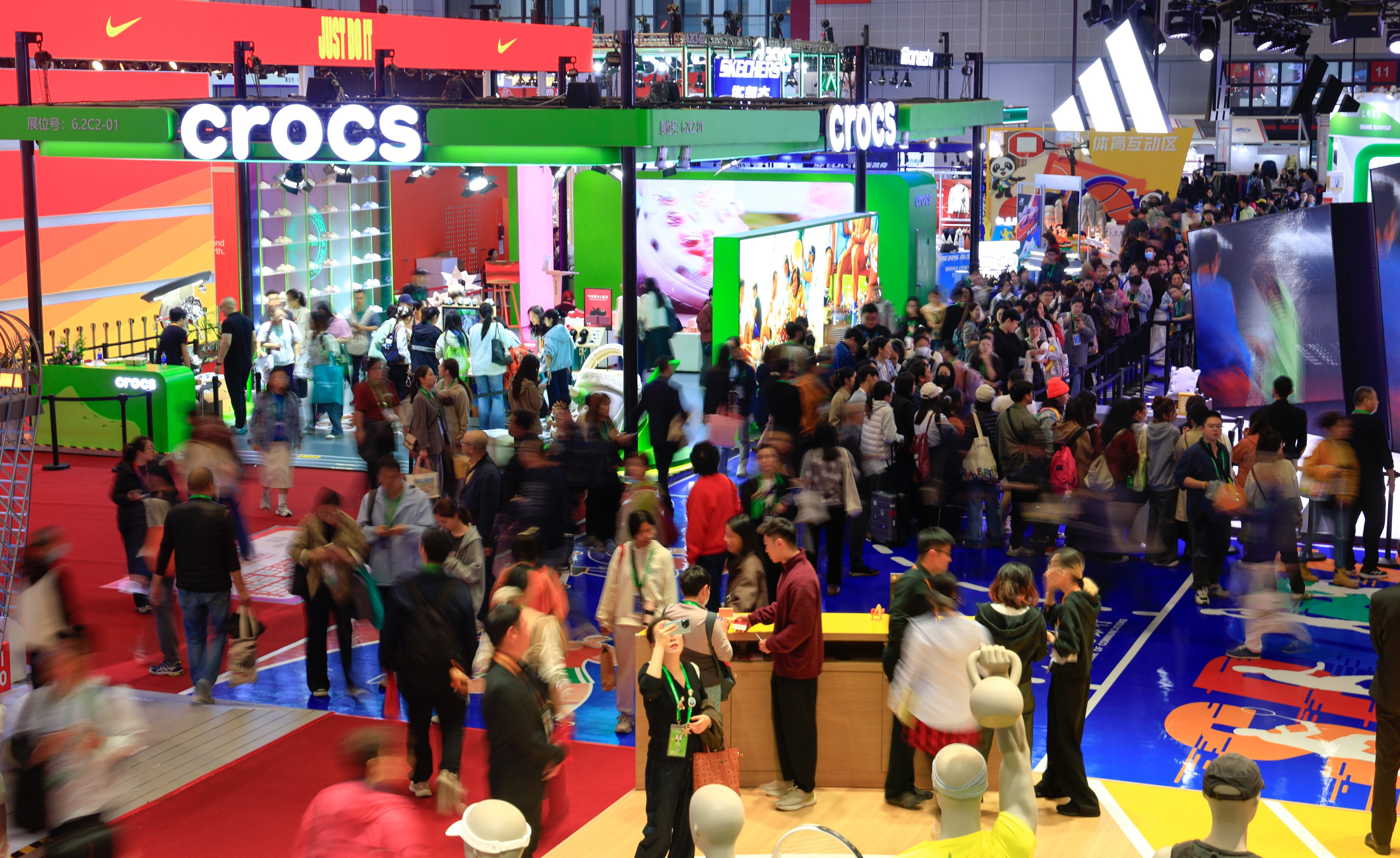 The consumer goods exhibition area at the China International Import Expo in Shanghai earlier this month. Photo: Xinhua