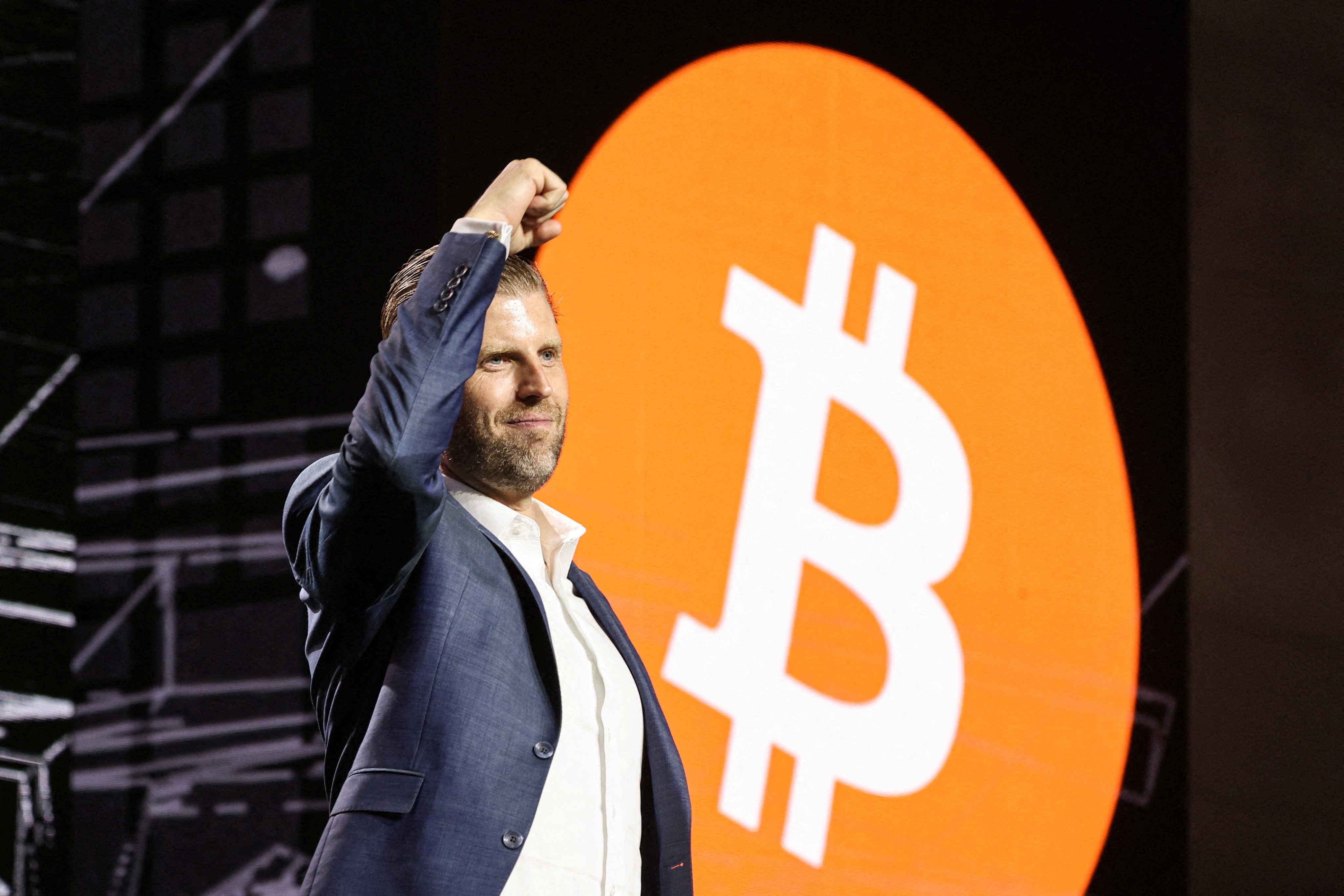 Eric Trump, executive vice-president of the Trump Organisation, attends the Bitcoin Asia conference, in Hong Kong, on August 29. Photo: Reuters