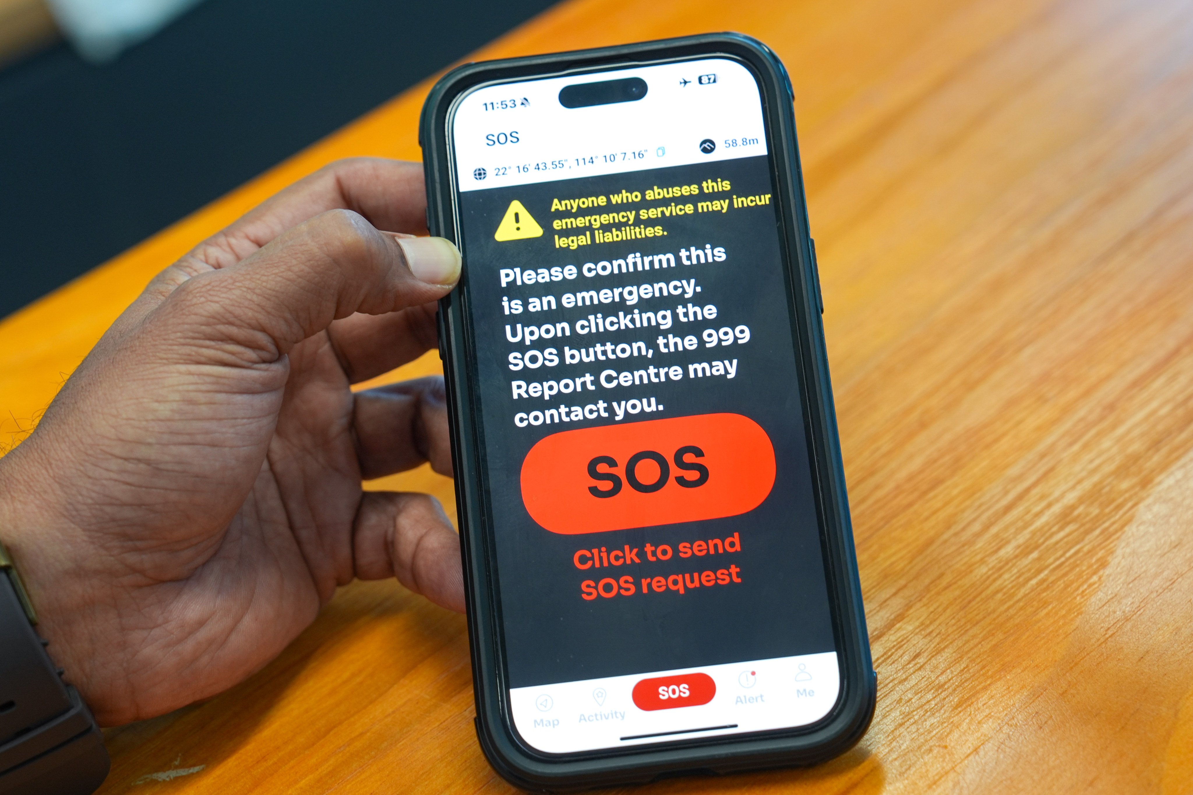 The “HKSOS” app was launched by the Hong Kong Police Force in January 2024. Photo: Elson Li