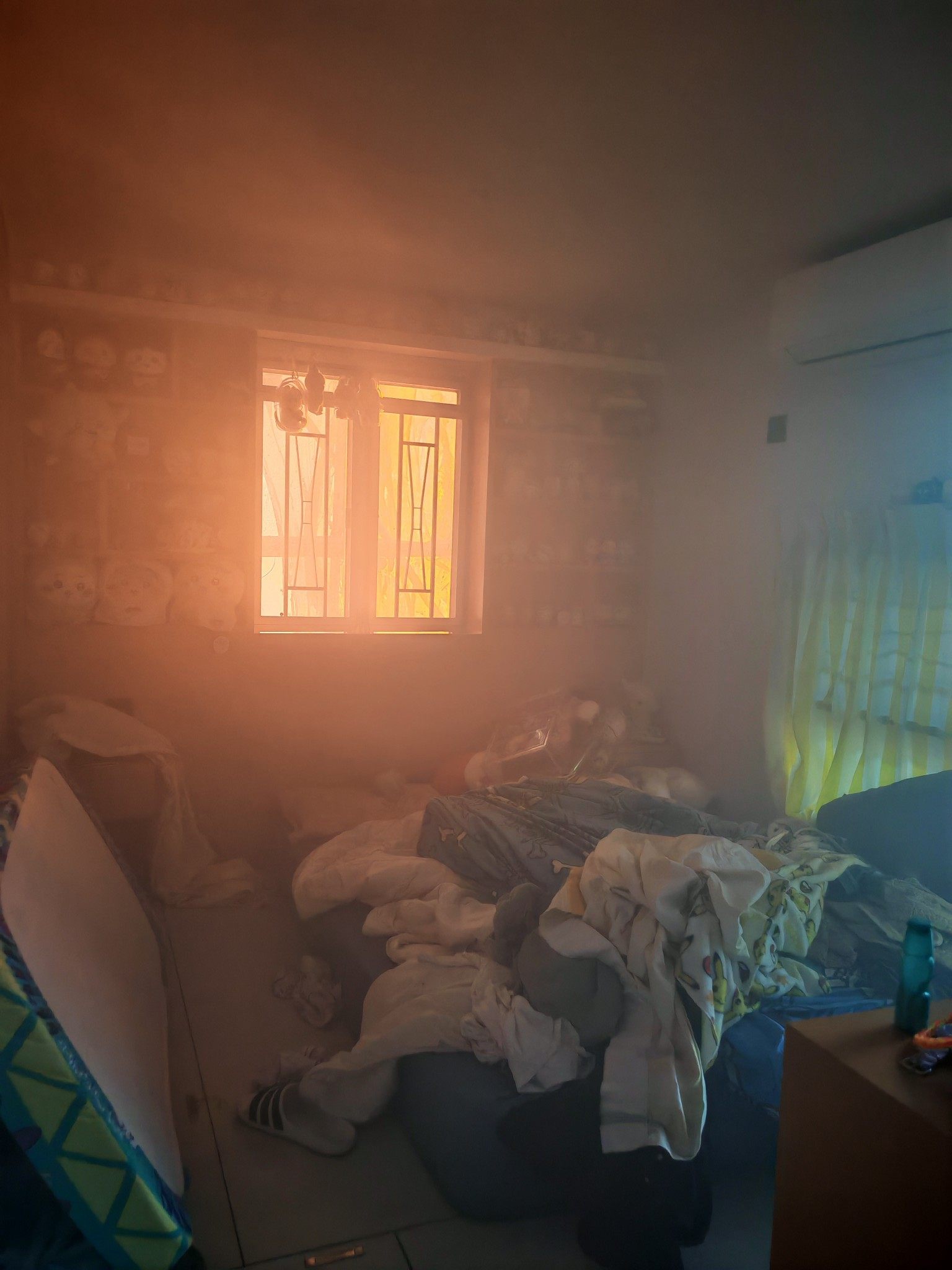The frightening scene in William Li’s flat. Photo: William Li
