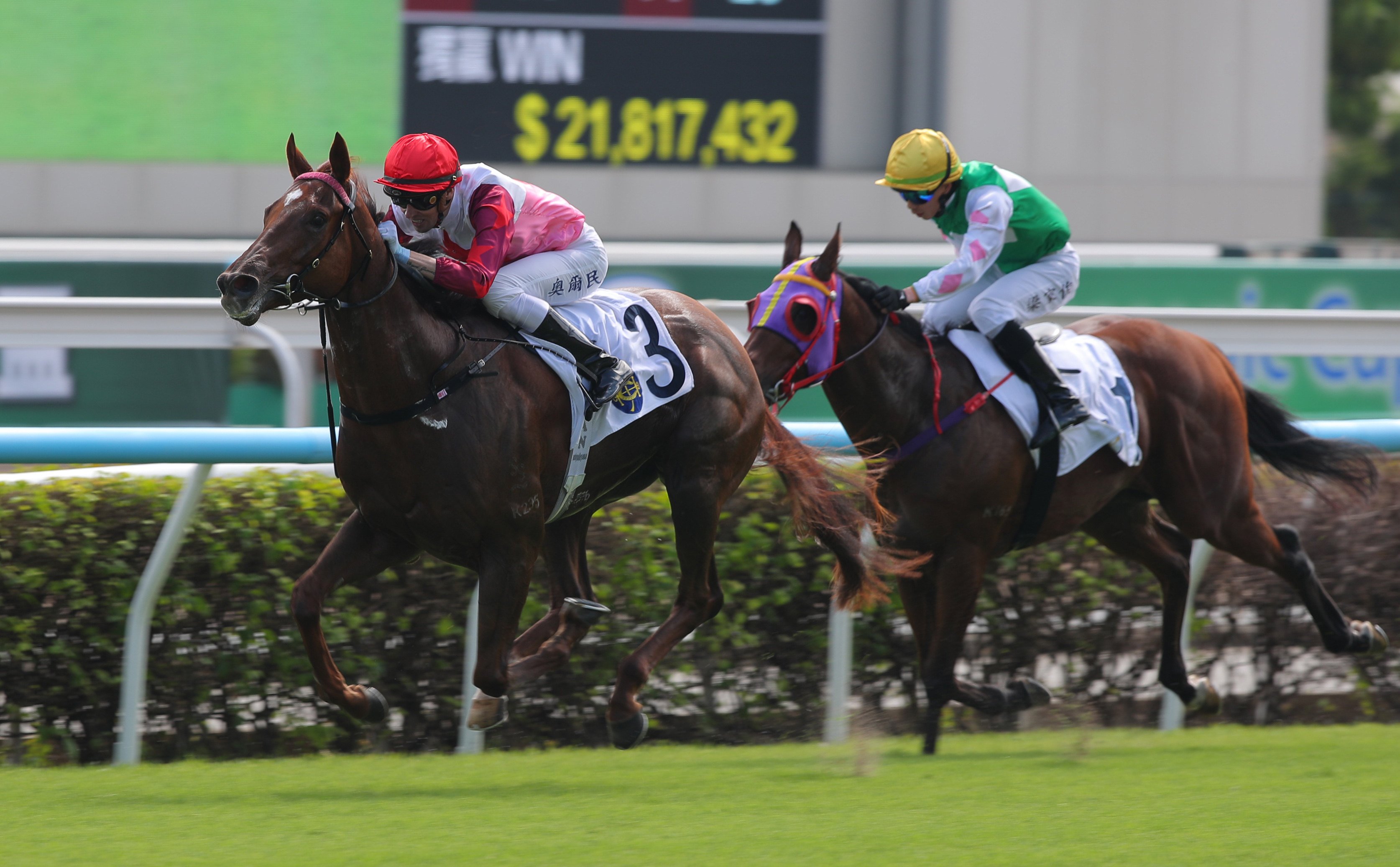 Ever Luck salutes under James Orman on debut last month. Photo: Kenneth Chan