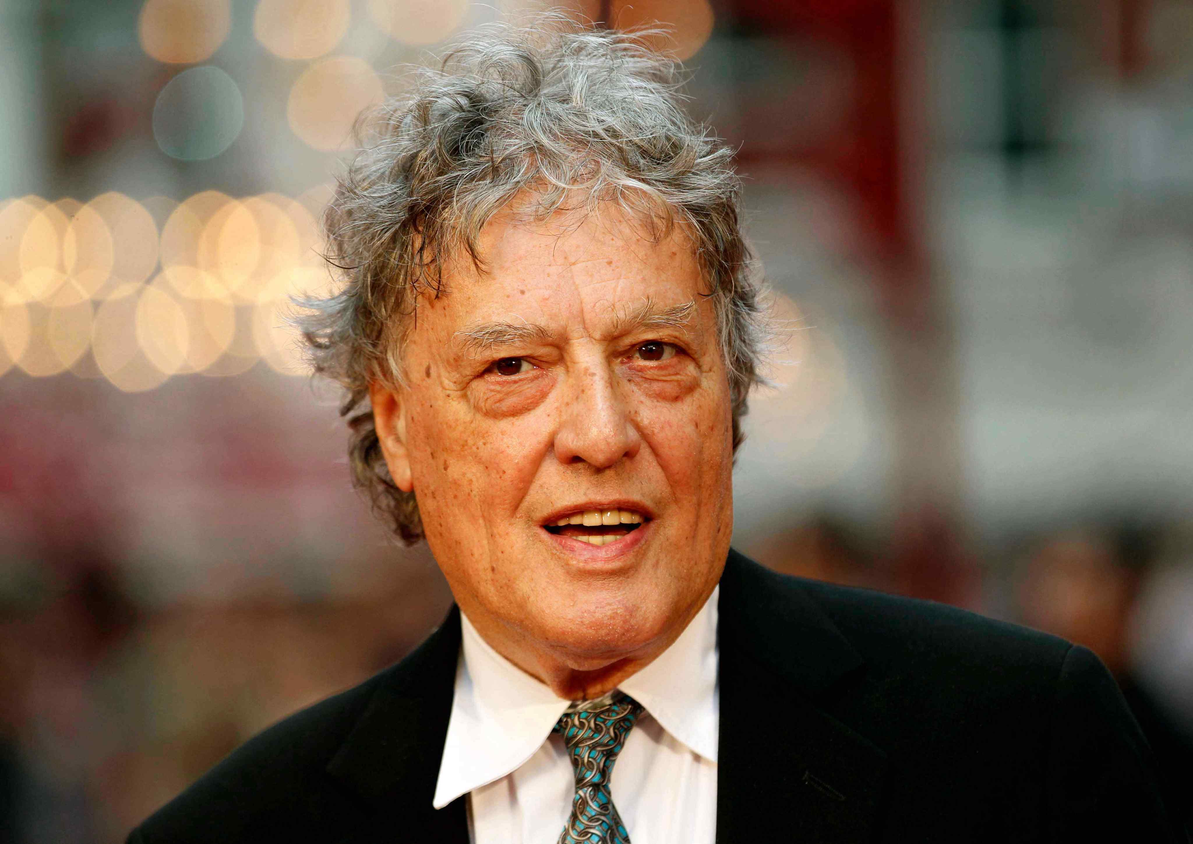 British playwright Tom Stoppard arrives for the world premiere of “Anna Karenina” in London in September 2012. Photo: AP
