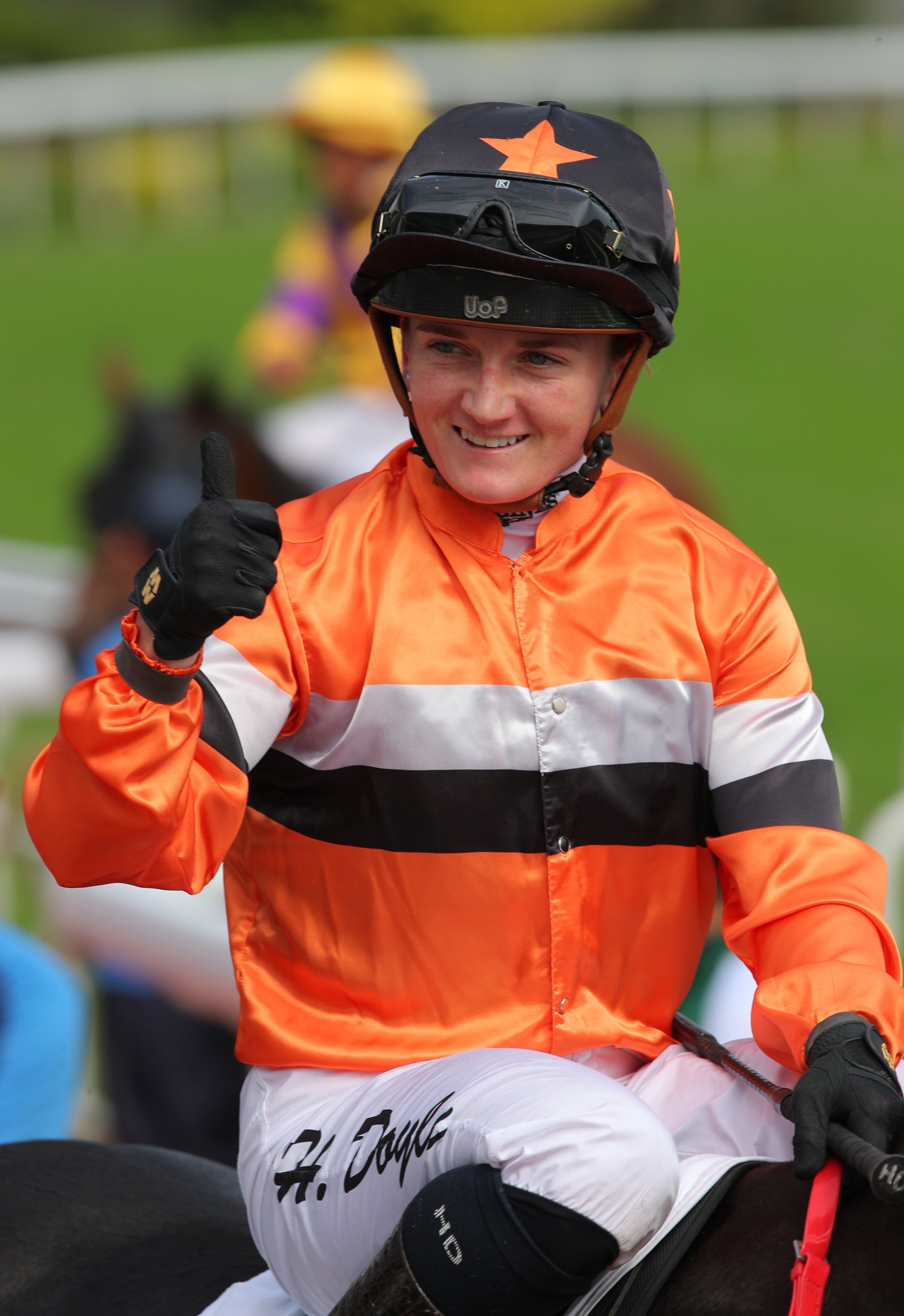 JHollie Doyle is all smiles after booting home Double Win.