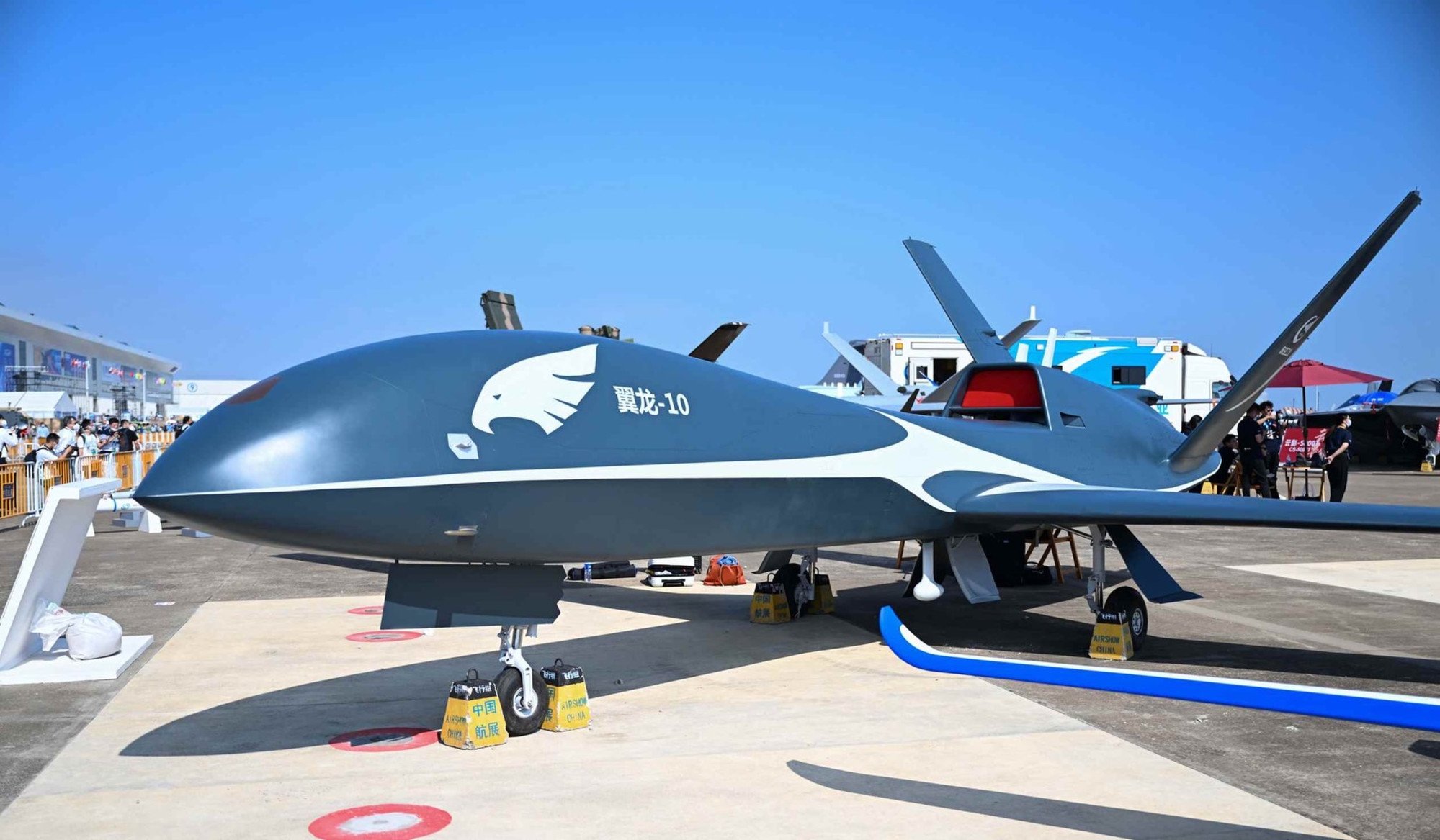 A Wing Loong-10B UAV on display at the Zhuhai airshow in November. Photo: Xinhua A Wing Loong-10B UAV on display at the Zhuhai airshow in November. Photo: Xinhua