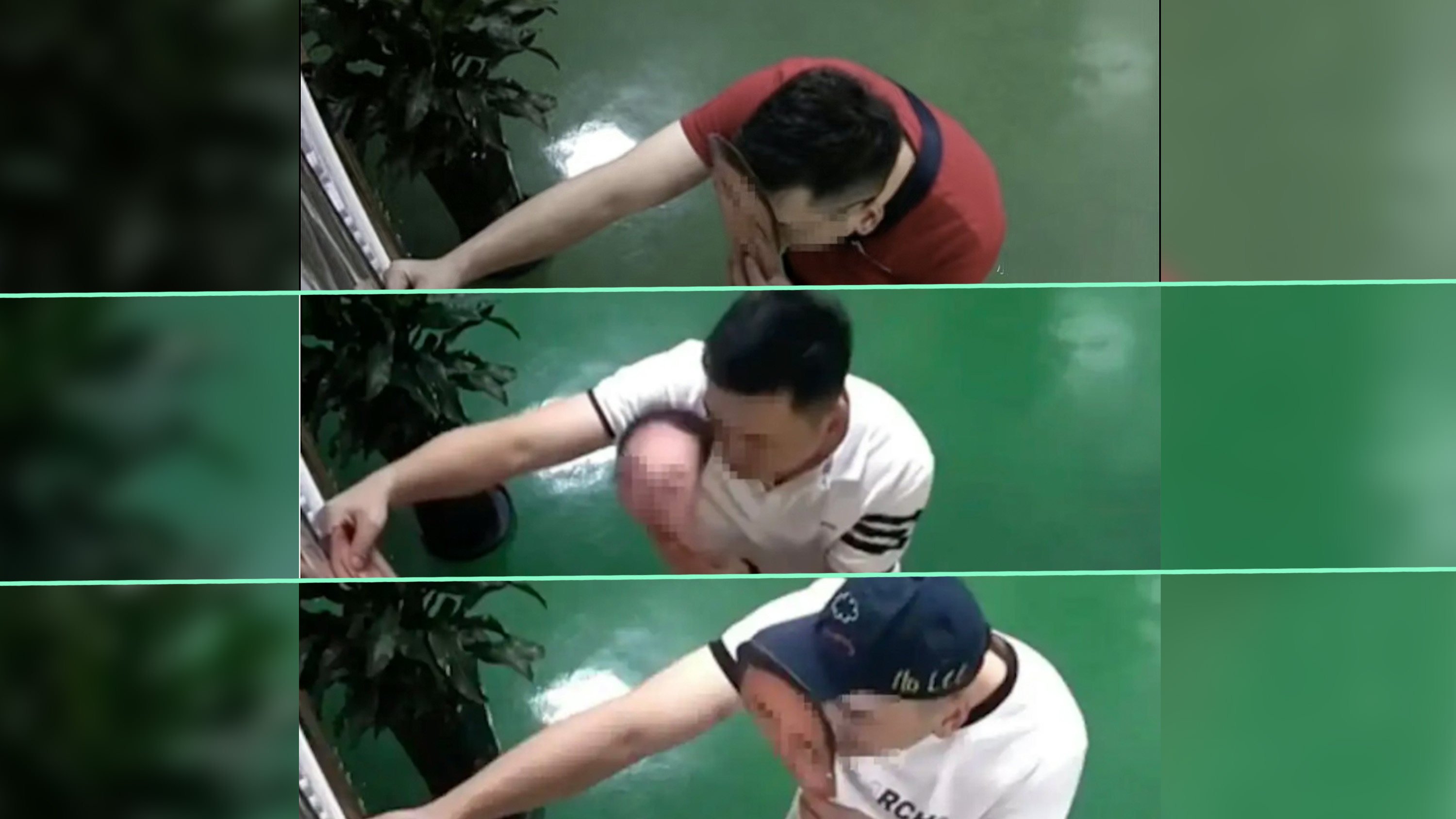 Public servants at a Chinese neighborhood committee have been exposed for using printed face masks to bypass facial-recognition clocking-in machines to skip work. Photo: SCMP composite/Douyin