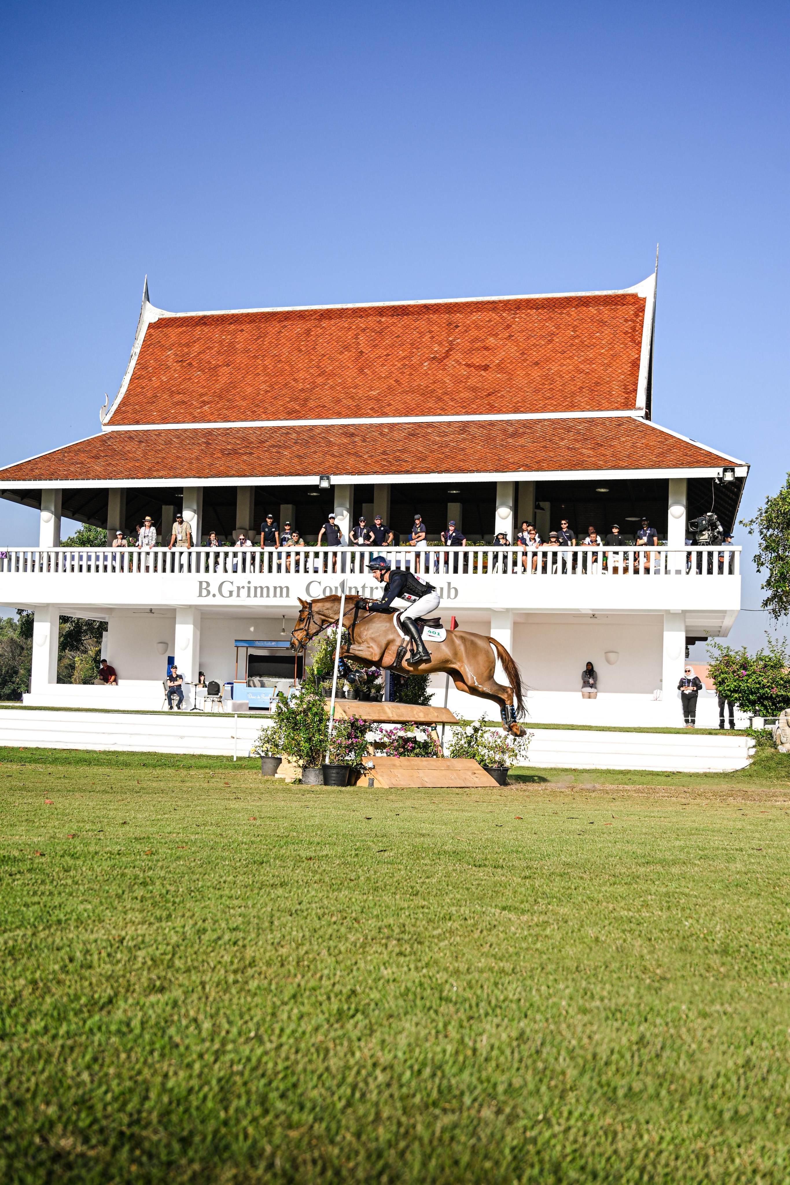 Patrick Lam clears another hurdle during his flawless final round. Photo: Hong Kong Jockey Club