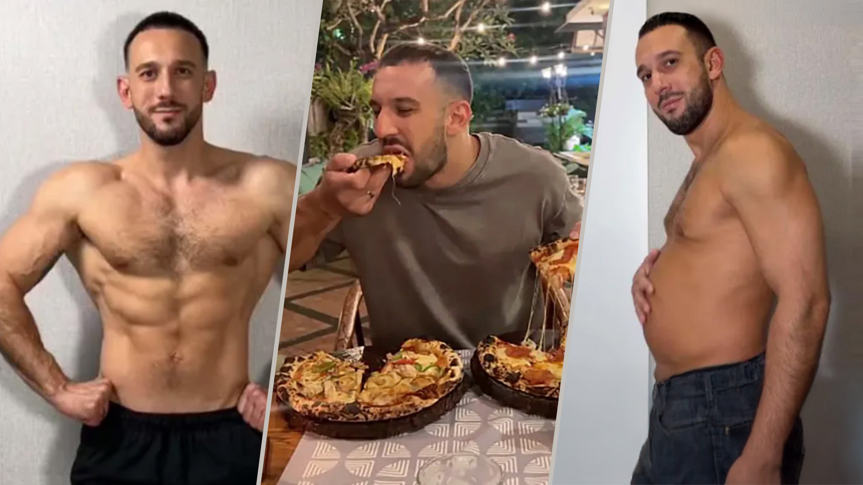 A Russian fitness coach gained 25kg in a month by binge eating junk food to promote his weight loss courses but died at 30 after consuming 10,000 calories daily. Photo: QQ.com