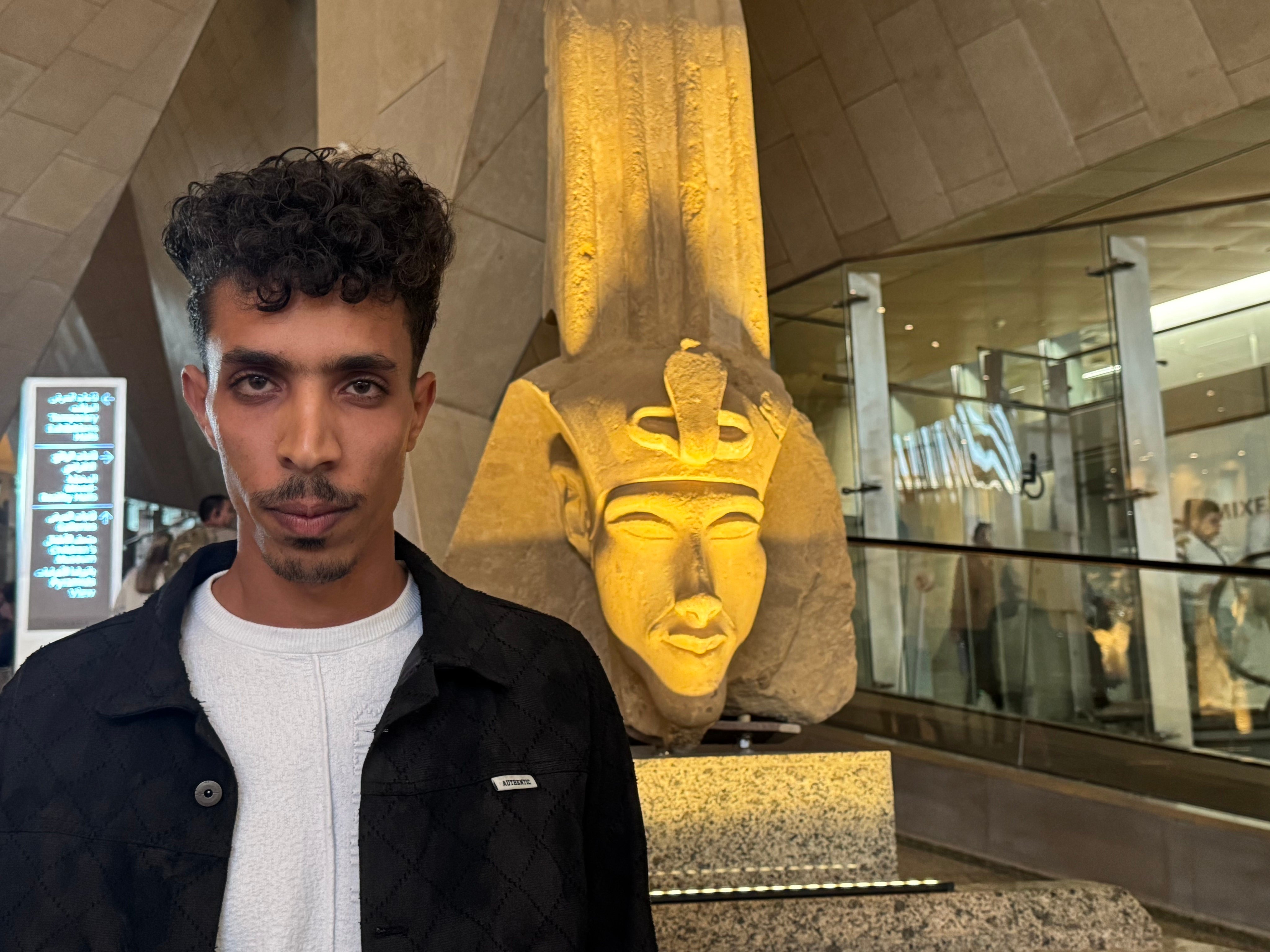 Egyptian influencer Youssef Mohamed has gone viral for a photo he posted showing his resemblance to a pharaoh of ancient Egypt. Photo: Christoph Meyer/dpa