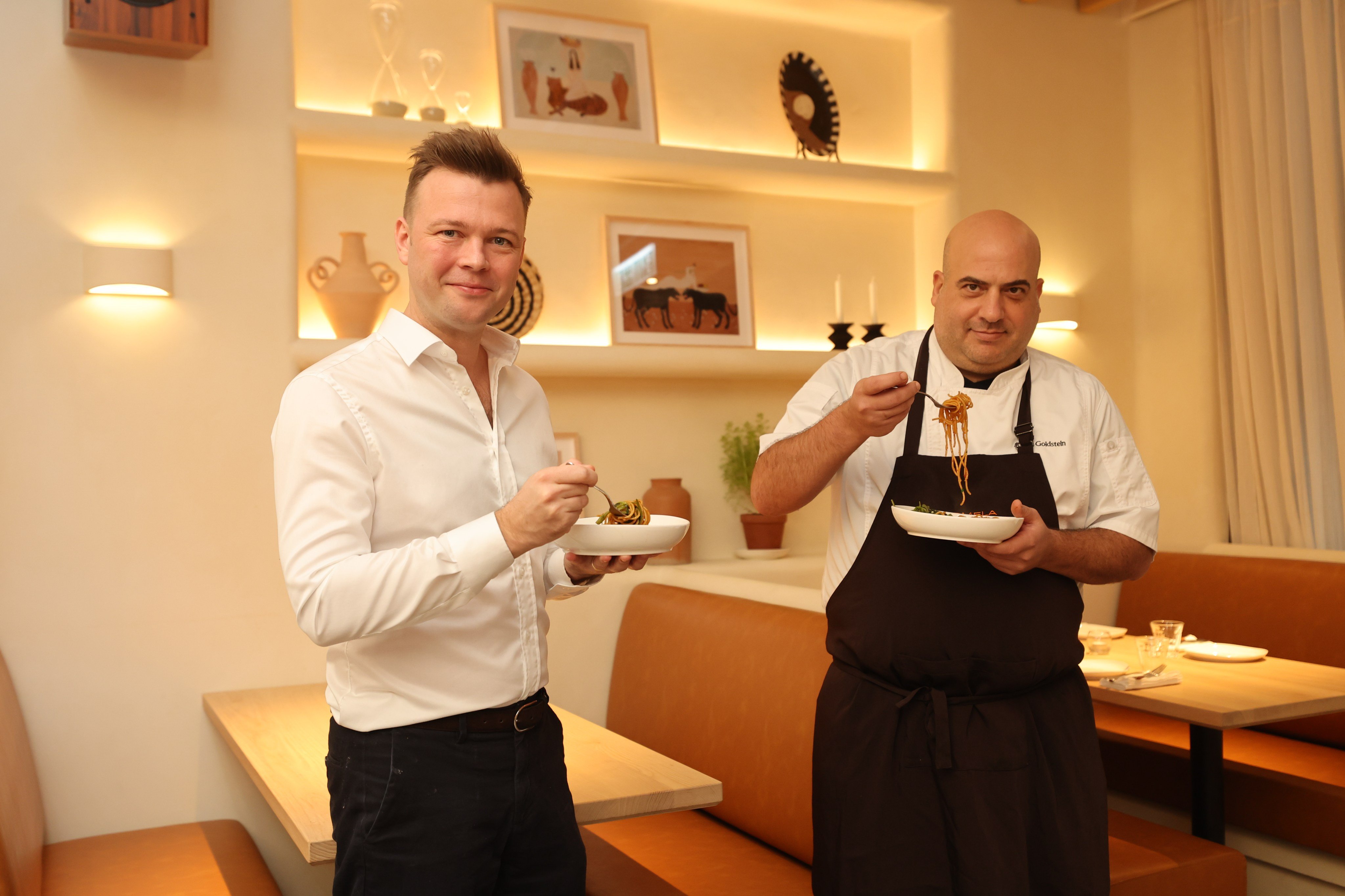(L to R) Carmela’s co-owners James Ward and Asher Goldstein, pose for a picture at Carmela in Central.
11NOV25 SCMP / Edmond So